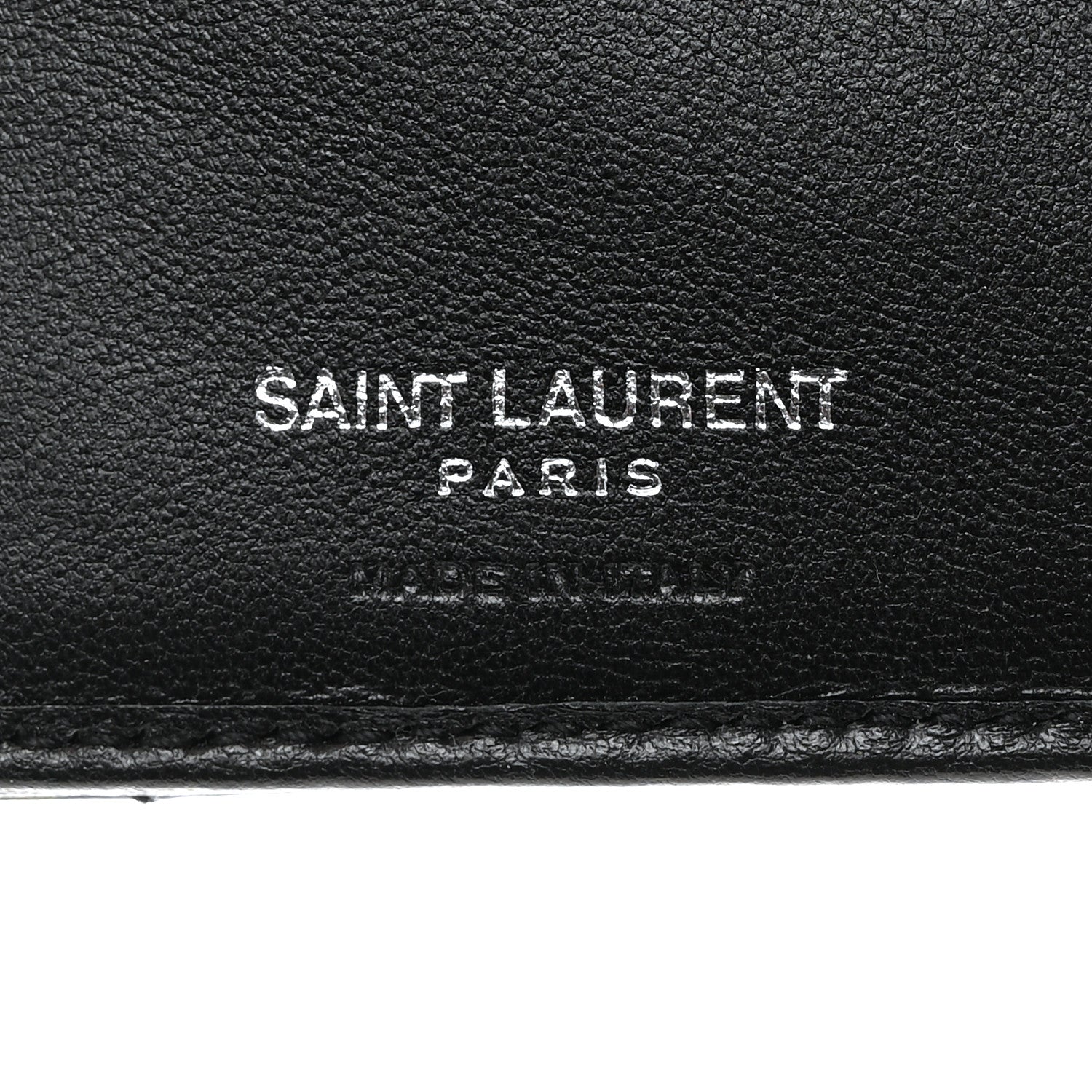 Saint Laurent Lambskin Y Quilted Monogram Compact Loulou Wallet Black 7 of 9