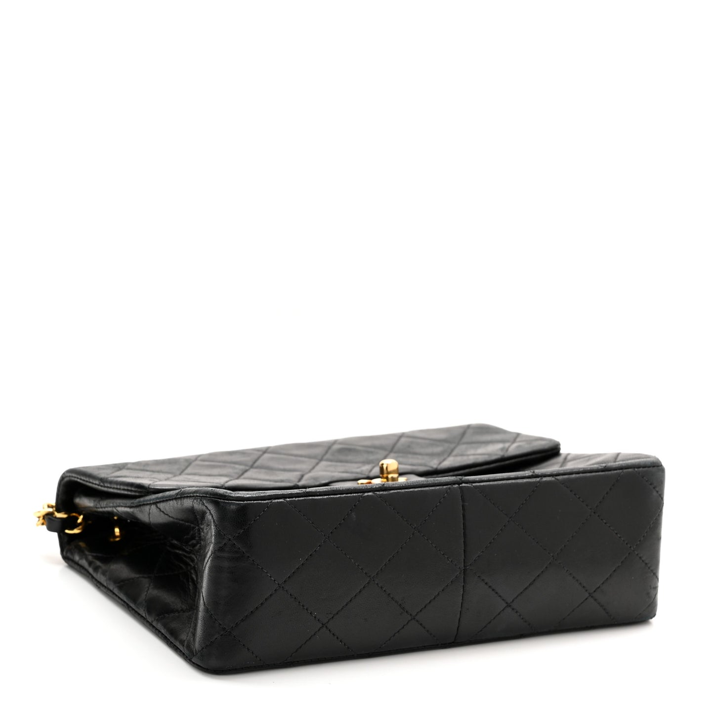 Lambskin Mini Square Flap Black