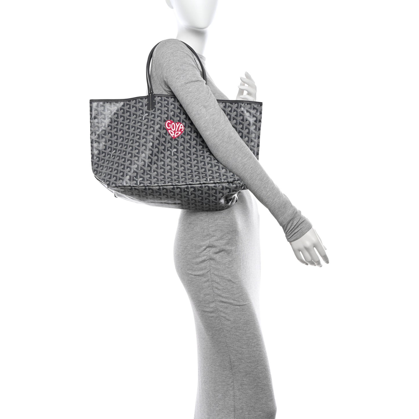 Goyardine Heart Saint Louis PM Grey