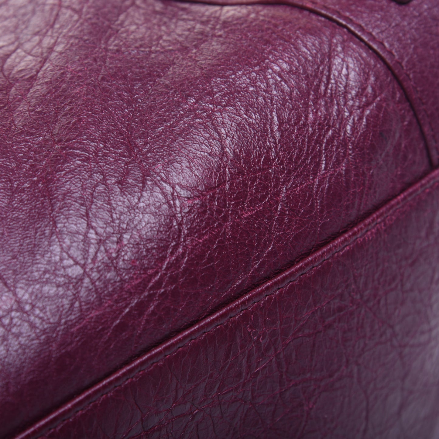 Lambskin Classic Gold Hardware Velo Violet Prune