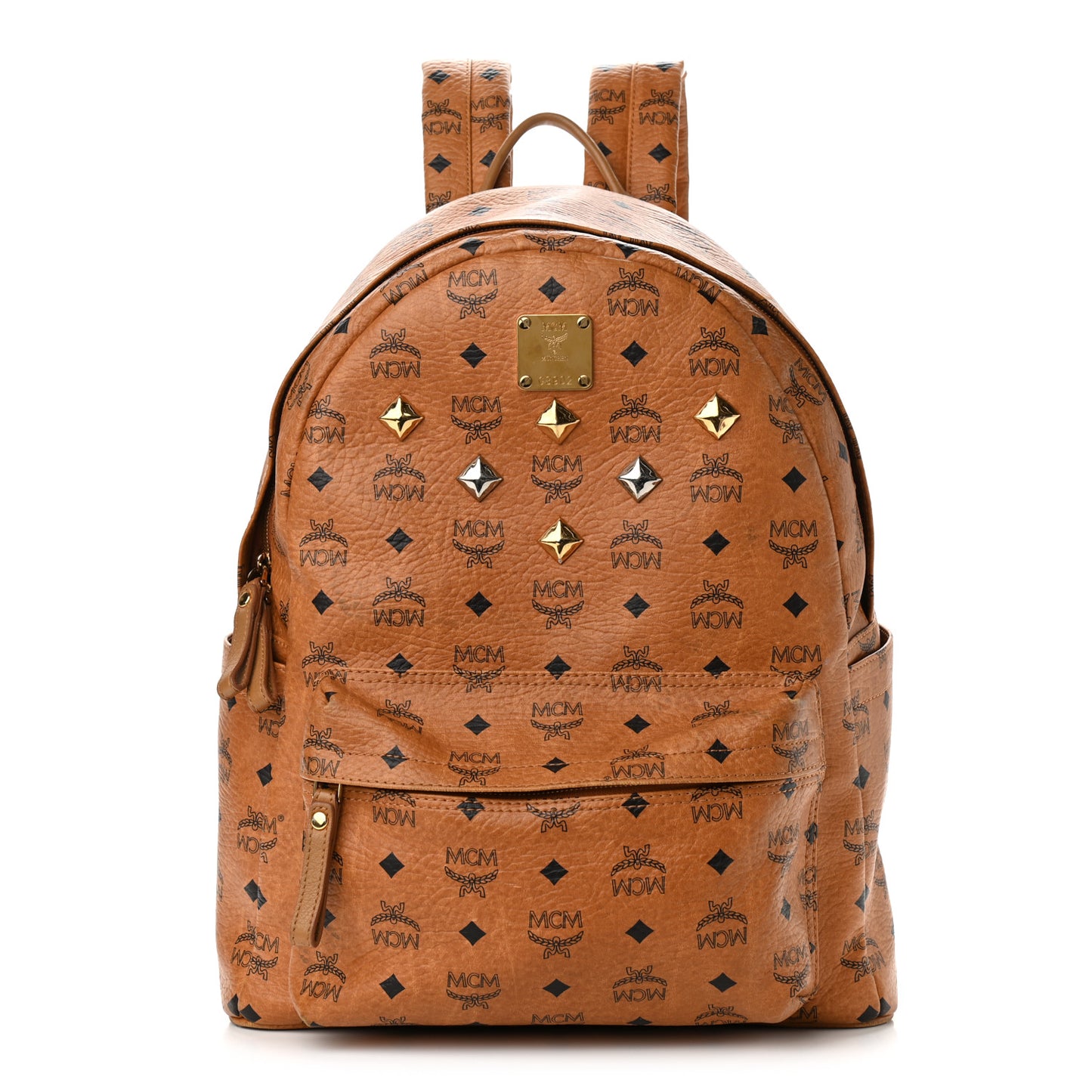 Visetos Medium Sprinkle Stud Stark Backpack Cognac