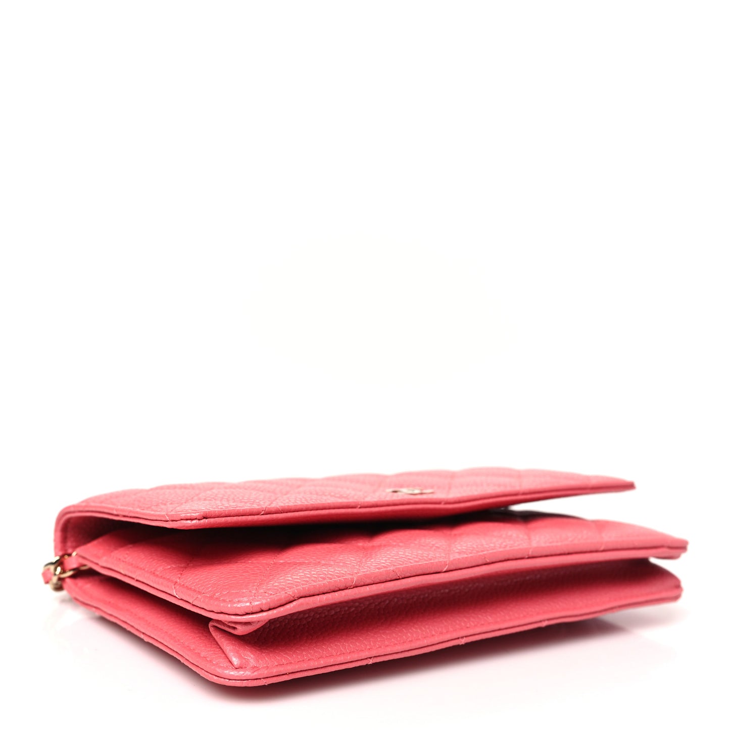 Caviar Quilted Wallet on Chain WOC Pink