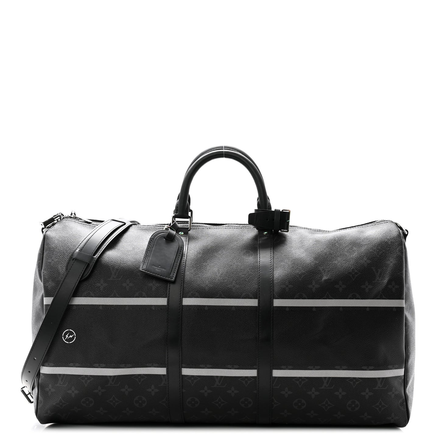 X FUJIWARA Monogram Eclipse Flash Fragment Keepall Bandouliere 55