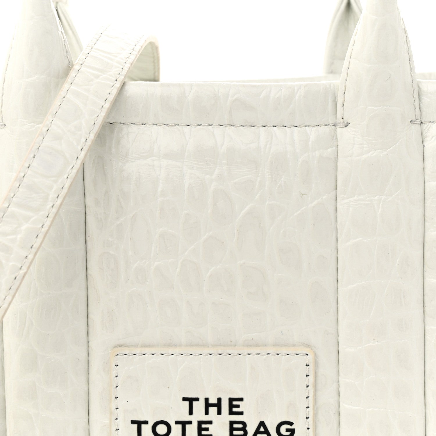 Marc Jacobs Croc Embossed Medium The Tote Bag White 8 of 13