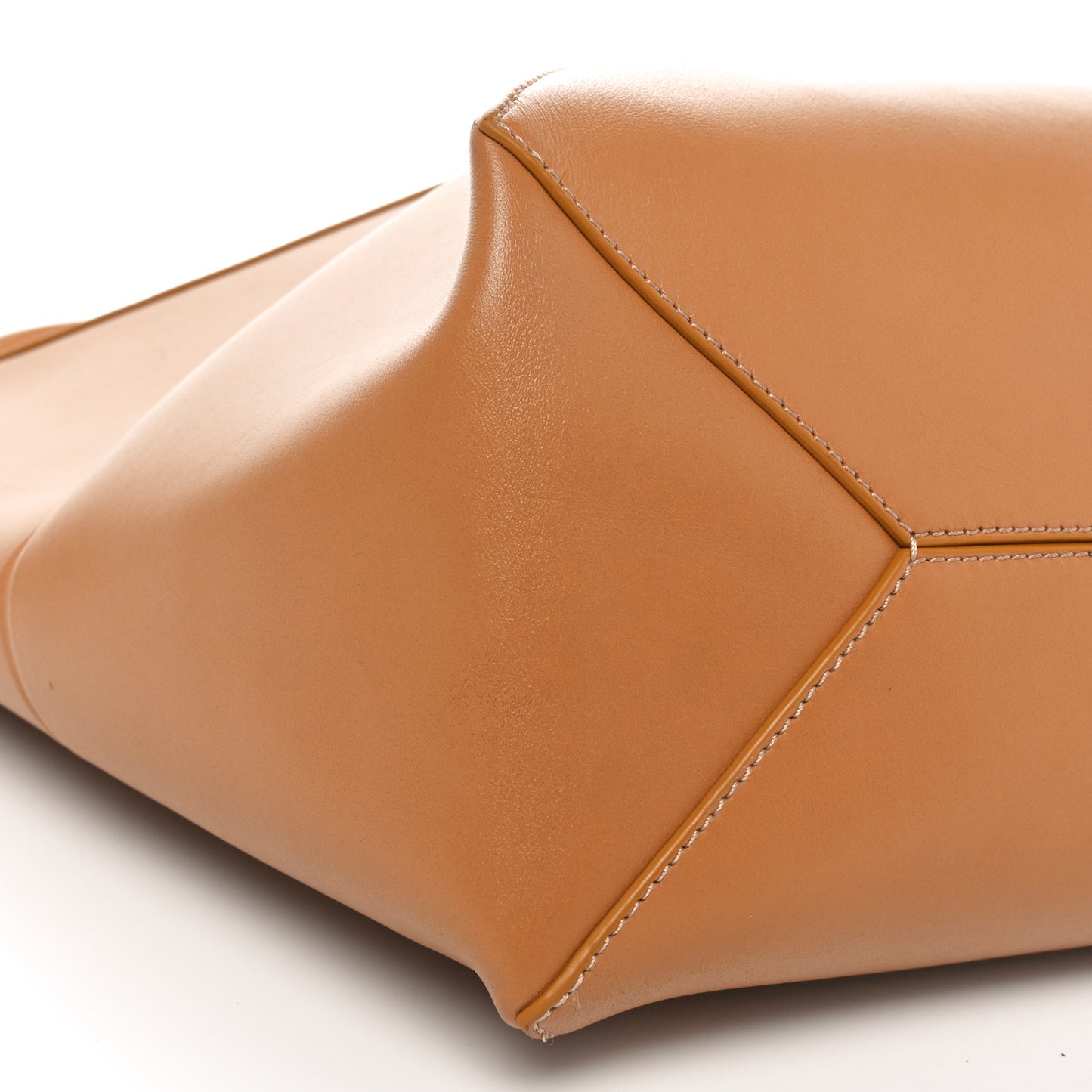 Shiny Calfskin Medium Puzzle Fold Tote Warm Desert