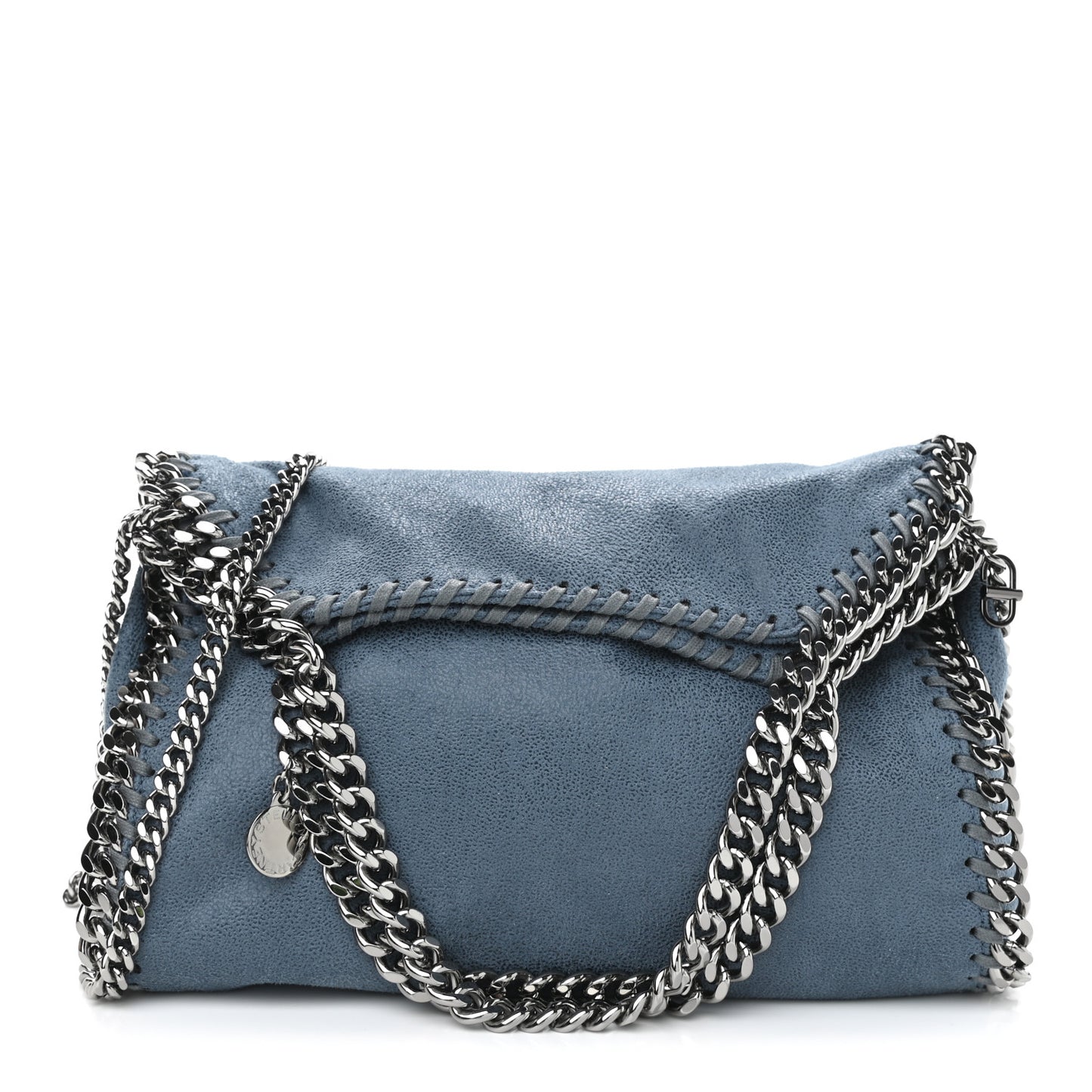Shaggy Deer Mini Falabella Fold Over Tote Light Blue