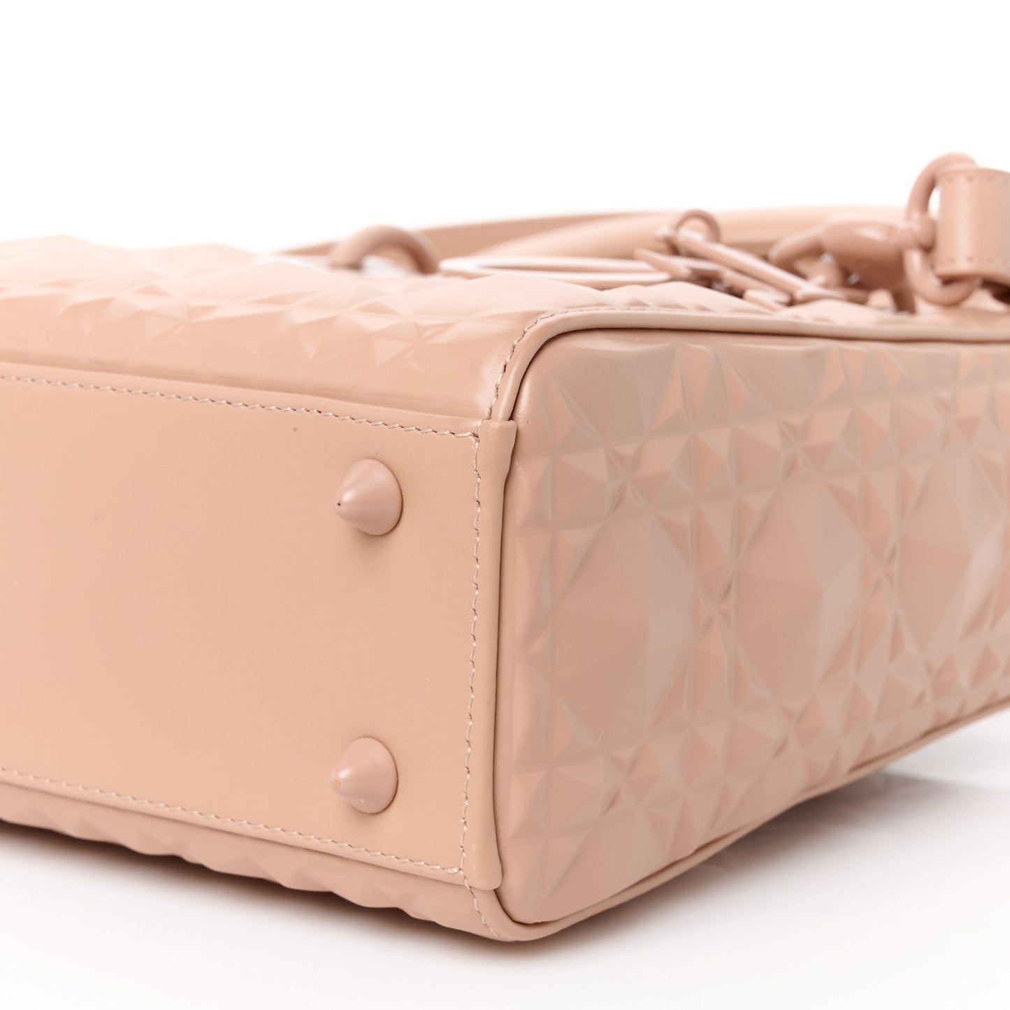 Calfskin Cannage Diamond Small My ABCDior Lady Dior Rose Des Vents