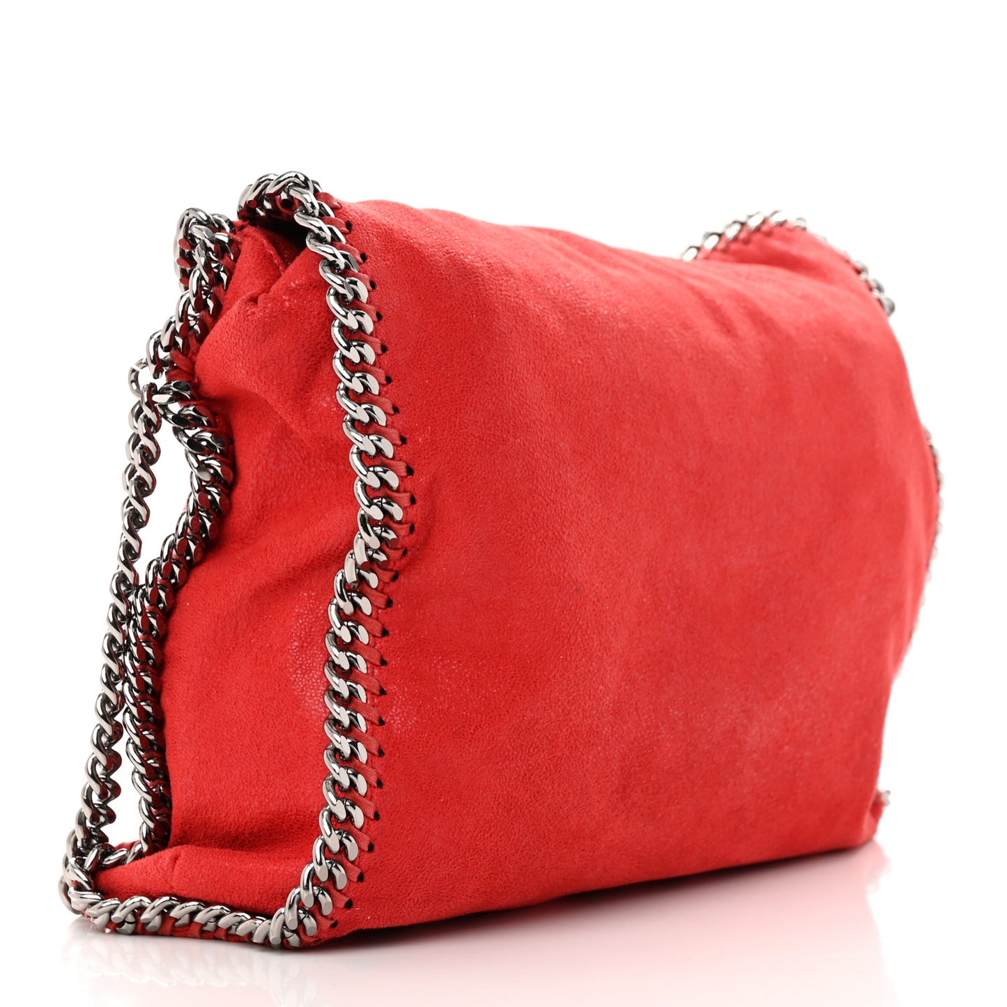 Shaggy Deer Falabella Fold Over Tote Cherry