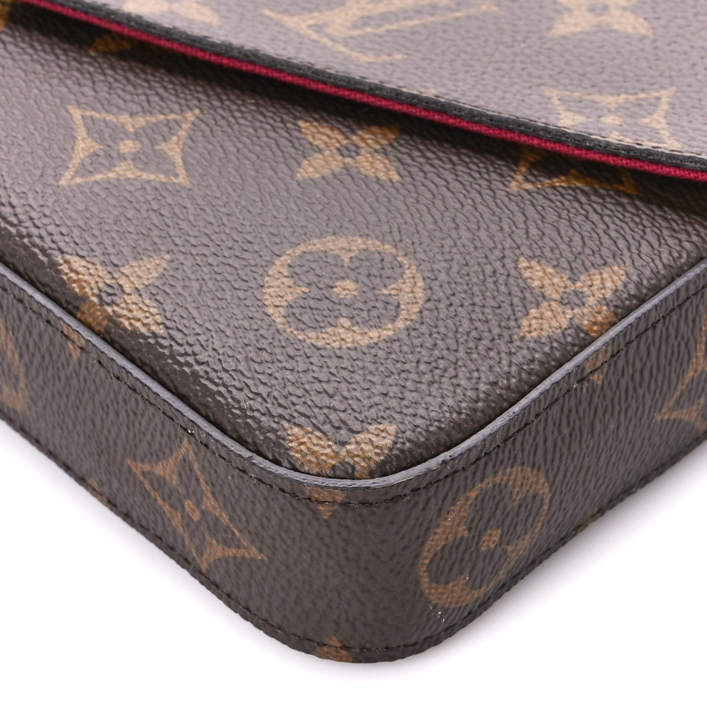 Monogram Pochette Felicie Chain Wallet Fuchsia