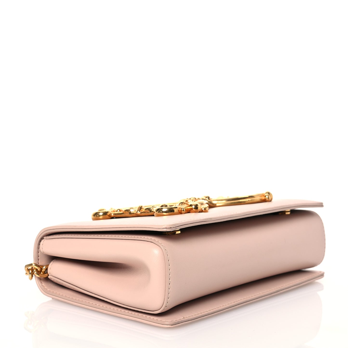 DOLCE GABBANA Calfskin DG Girls Shoulder Bag Pink
