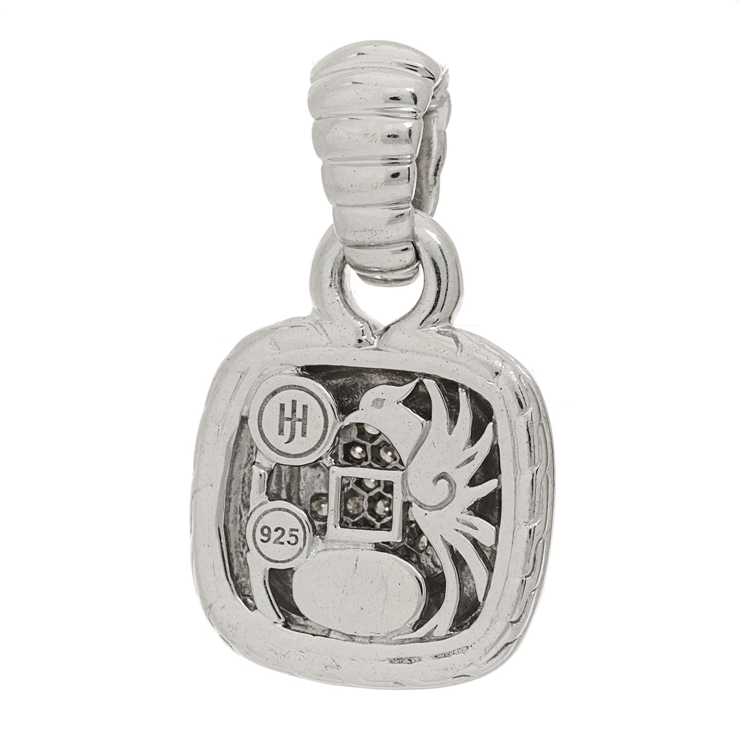 Sterling Silver Diamond Square Pendant