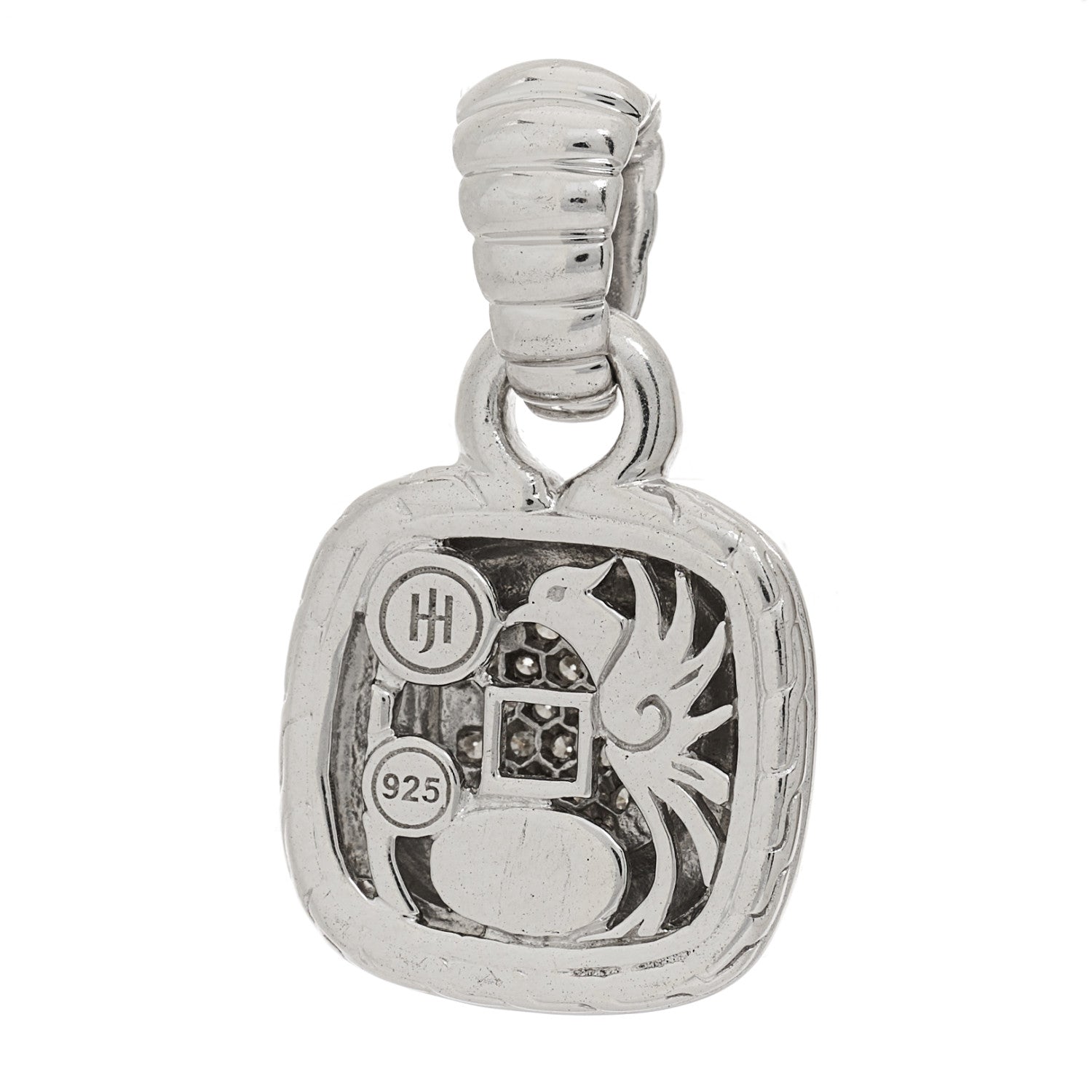 John Hardy Sterling Silver Diamond Square Pendant 2 of 3