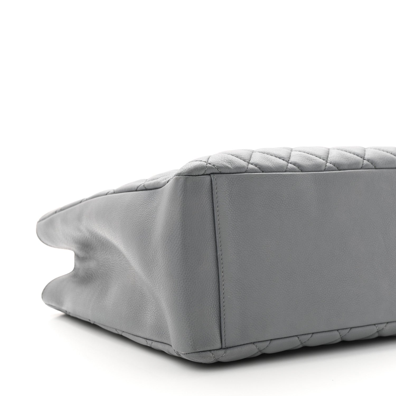 Chanel Caviar Quilted Grand Shopping Tote GST Light Grey 9 of 12