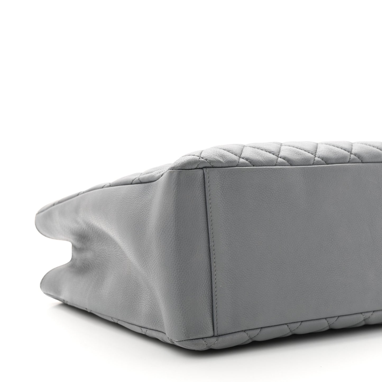 Caviar Quilted Grand Shopping Tote GST Light Grey