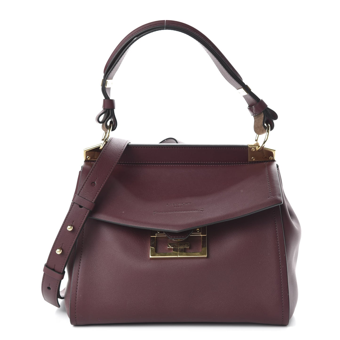 Calfskin Small Mystic Shoulder Bag Aubergine