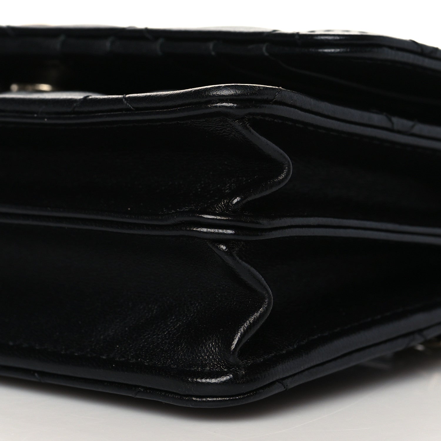 Chanel Lambskin Quilted Mini Camellia Bow Wallet On Chain WOC Black 10 of 11