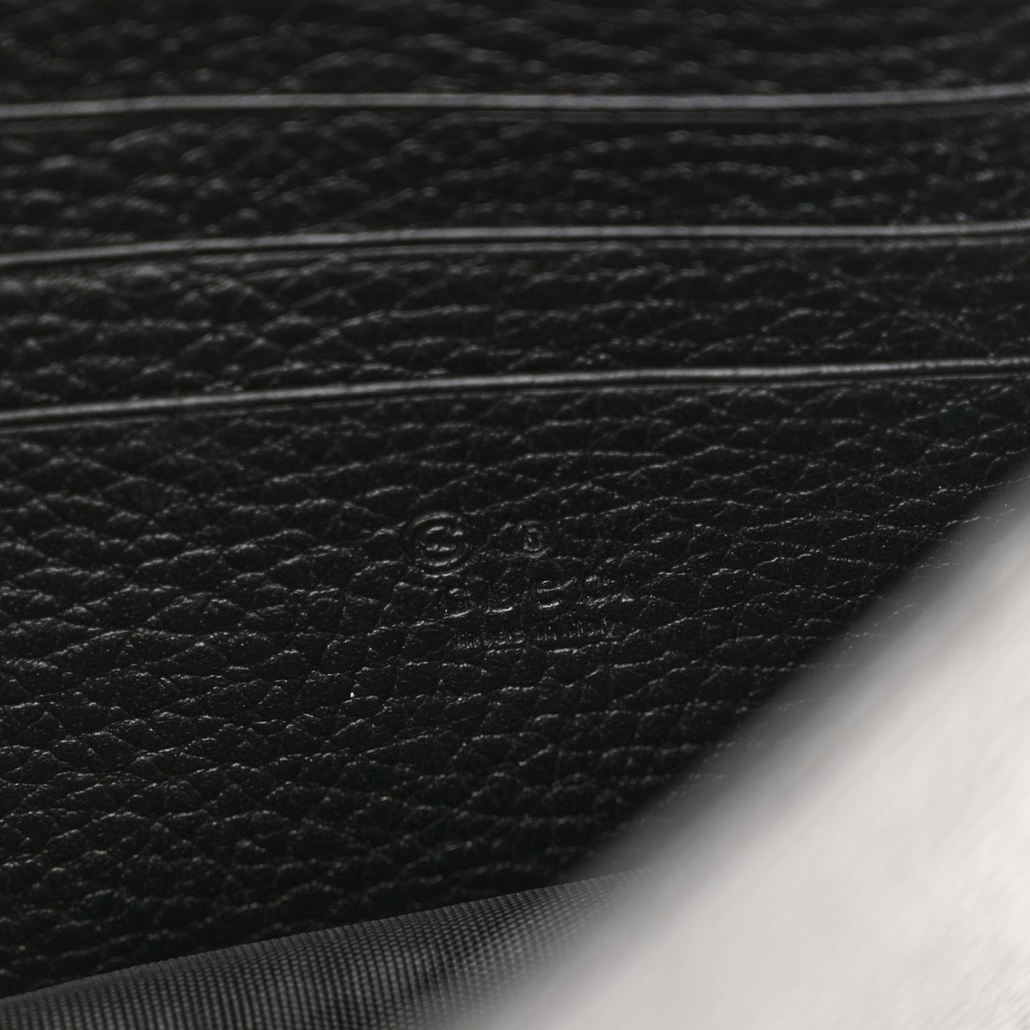 Dollar Calfskin Interlocking G Chain Wallet Black