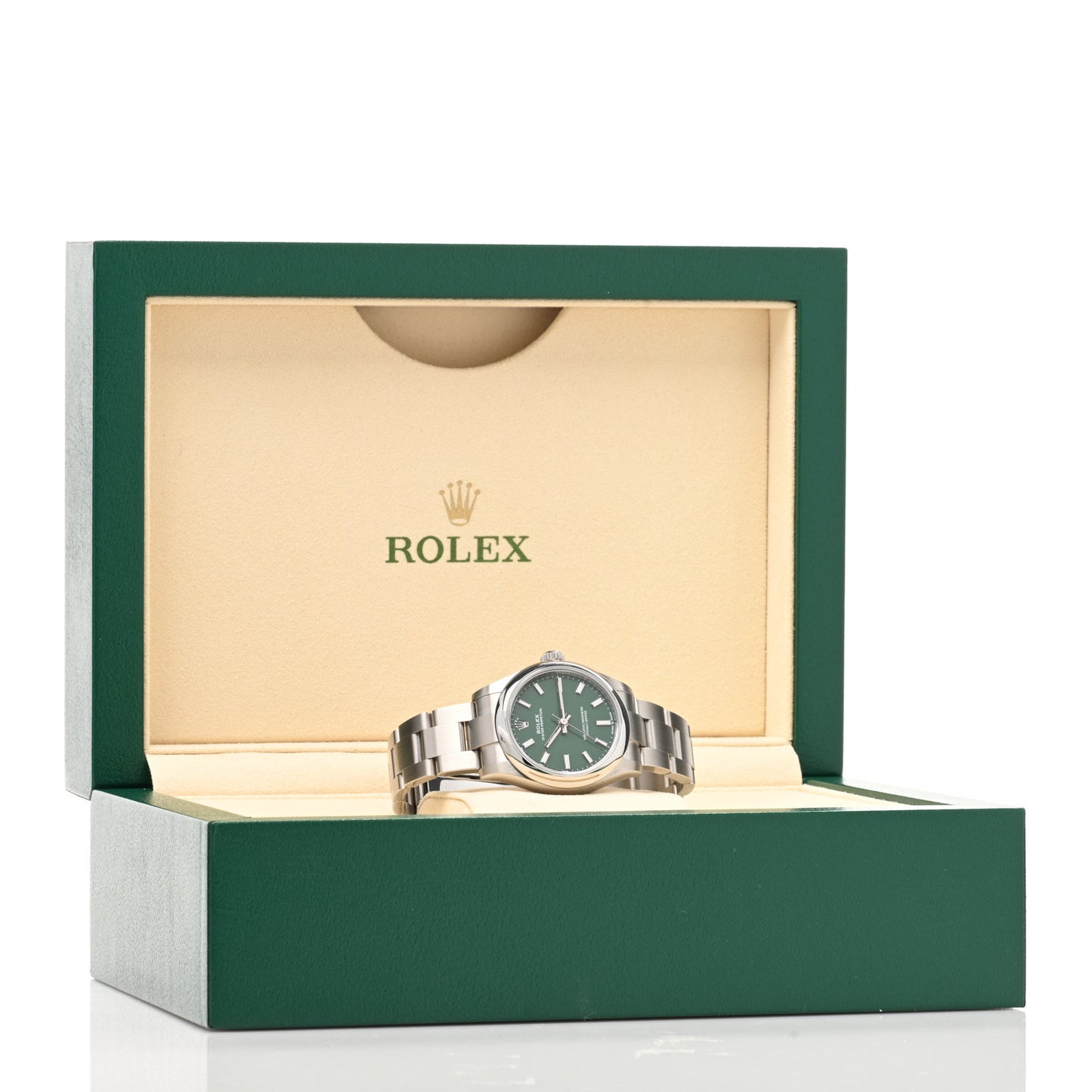 Stainless Steel 31mm Oyster Perpetual Watch Green 277200