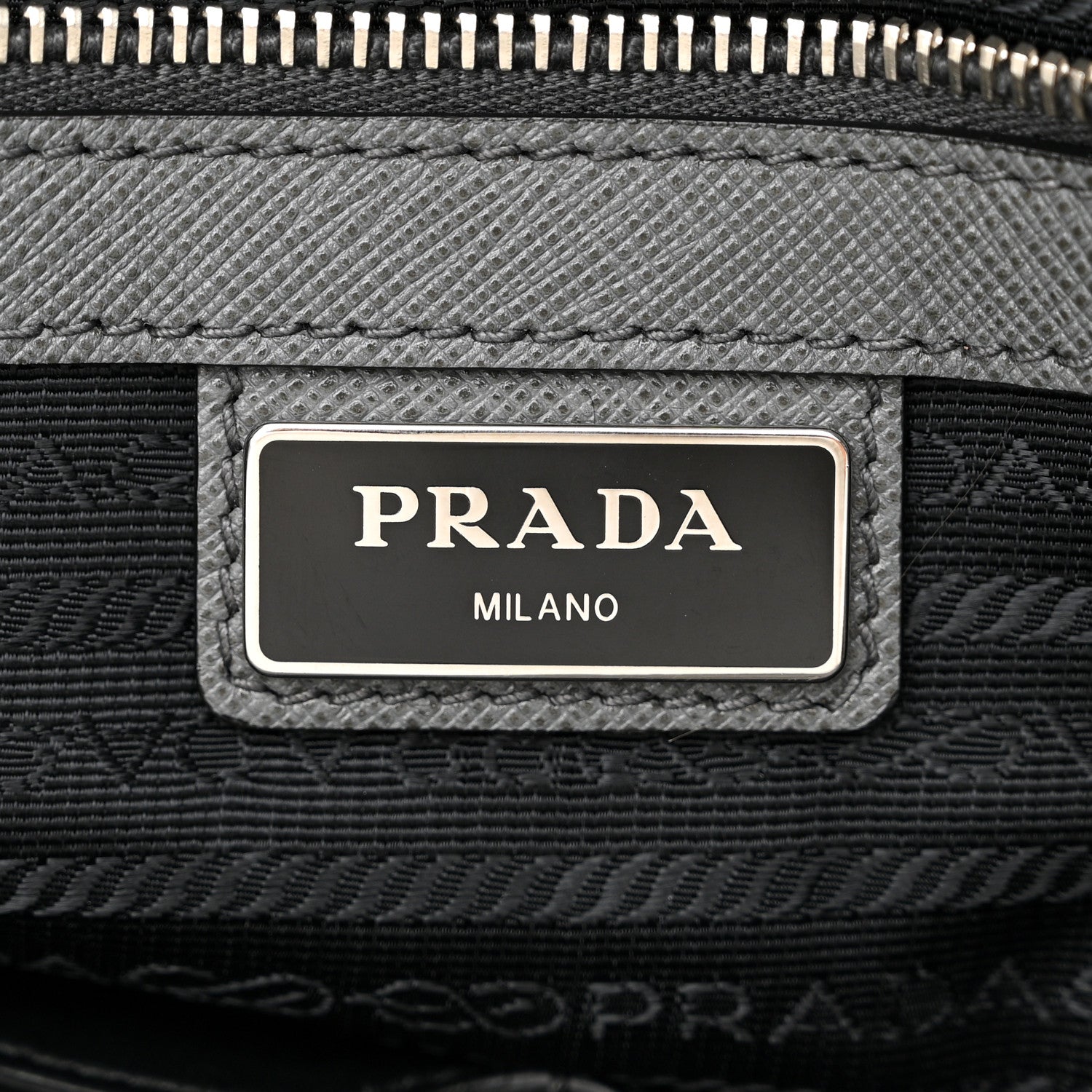 Prada Saffiano Travel Shopping Tote Mercurio 6 of 13