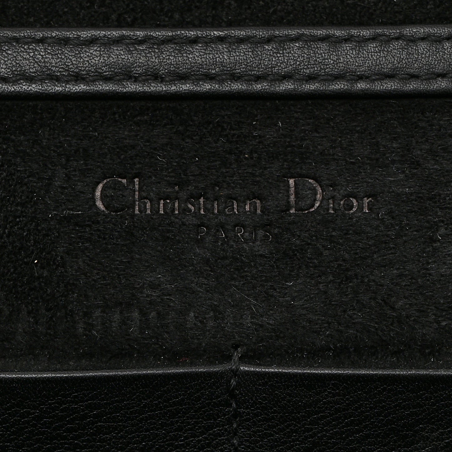 Calfskin Studded Diorama Wallet on Chain Pouch Black