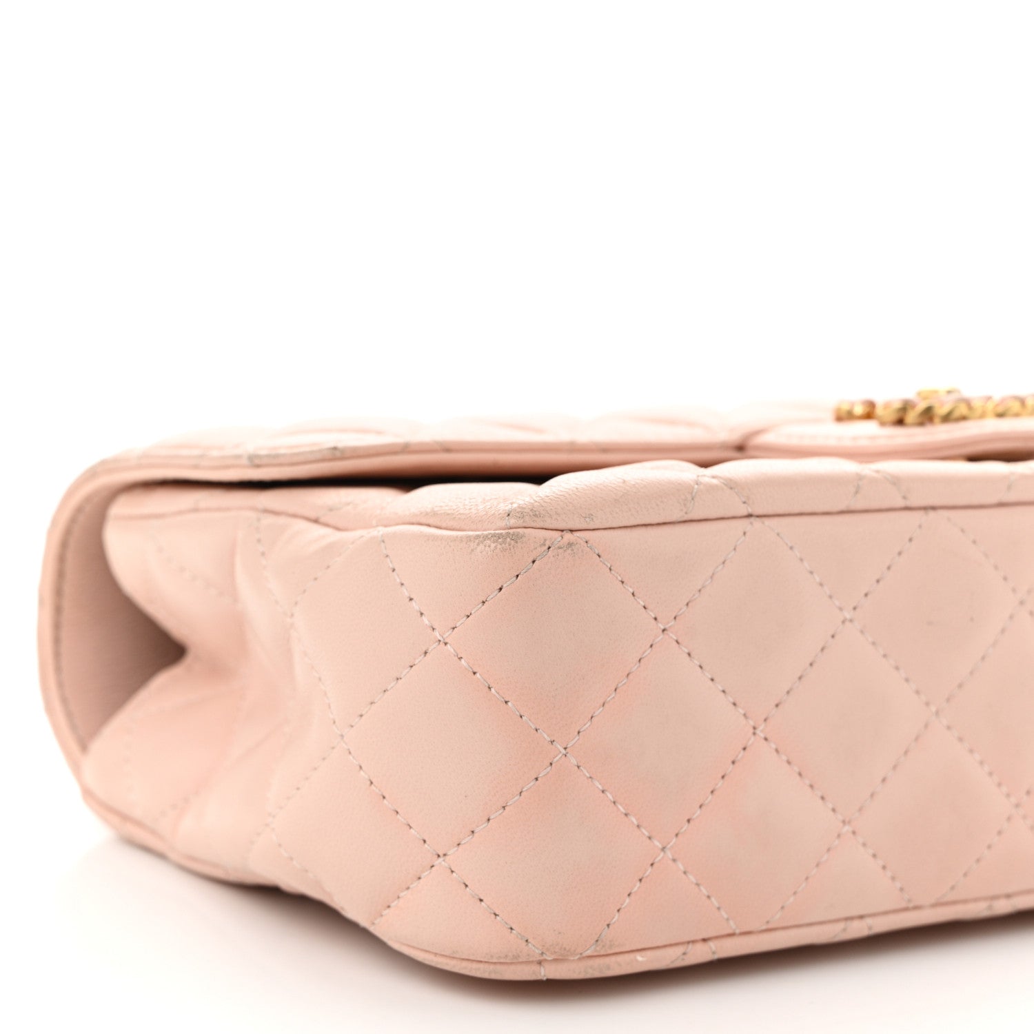 Chanel Lambskin Quilted Small Strass On Top Flap Bag Light Pink 9 of 11