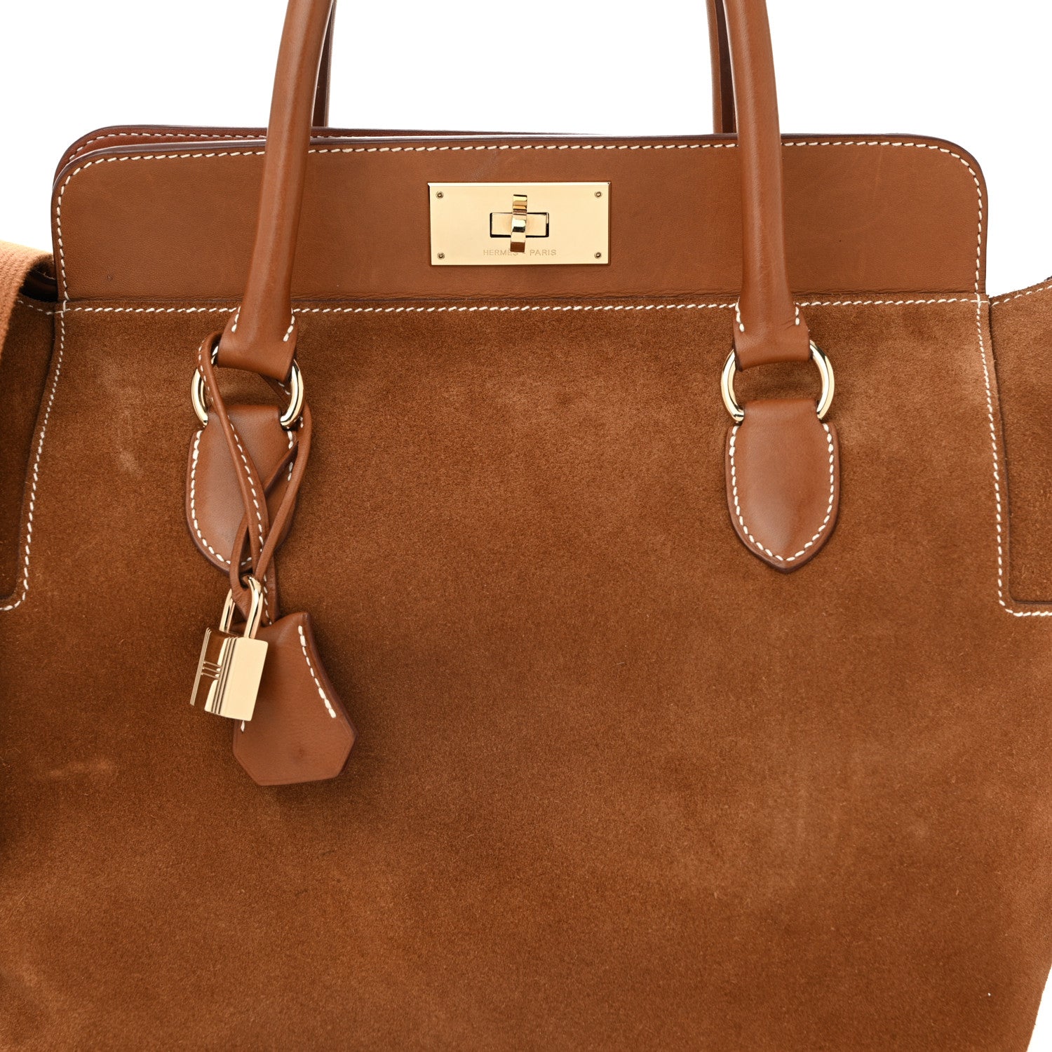 Hermes Veau Grizzly Evercolor Toolbox 26 Gold 8 of 12