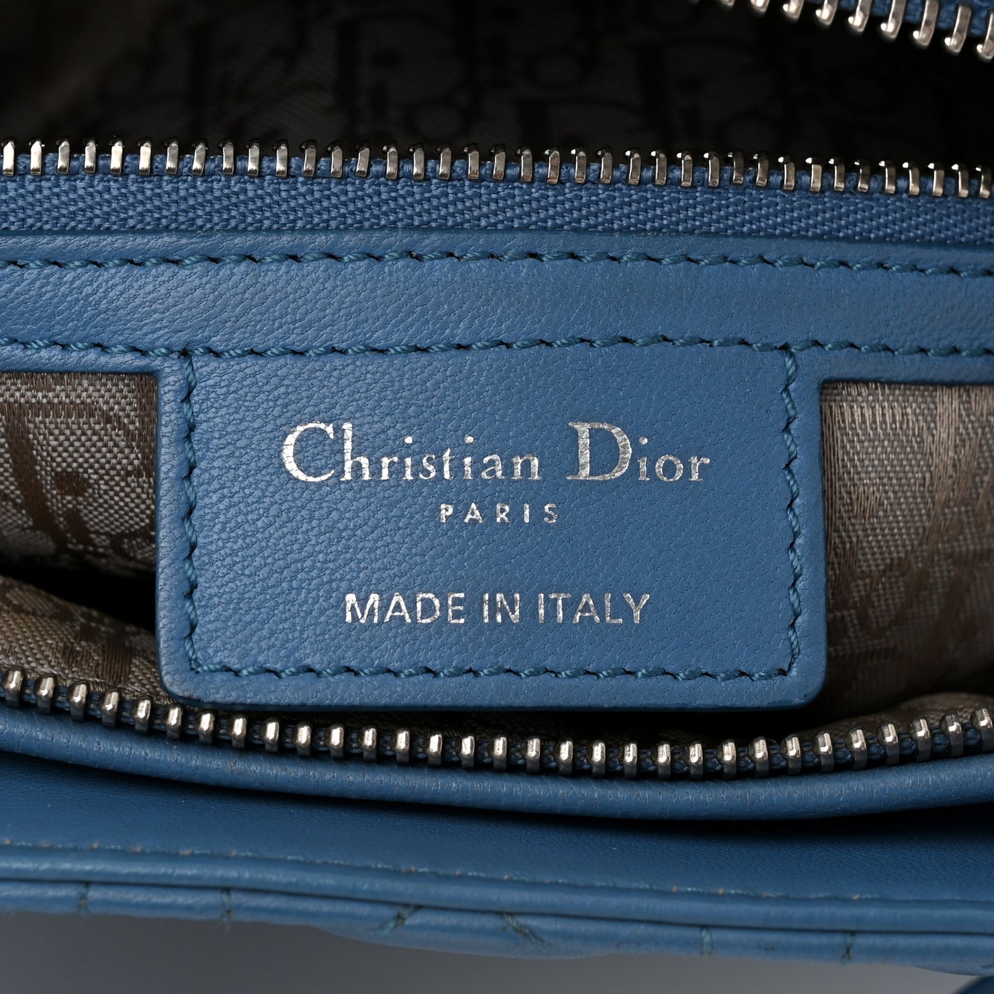 Lambskin Cannage Large Lady Dior Blue