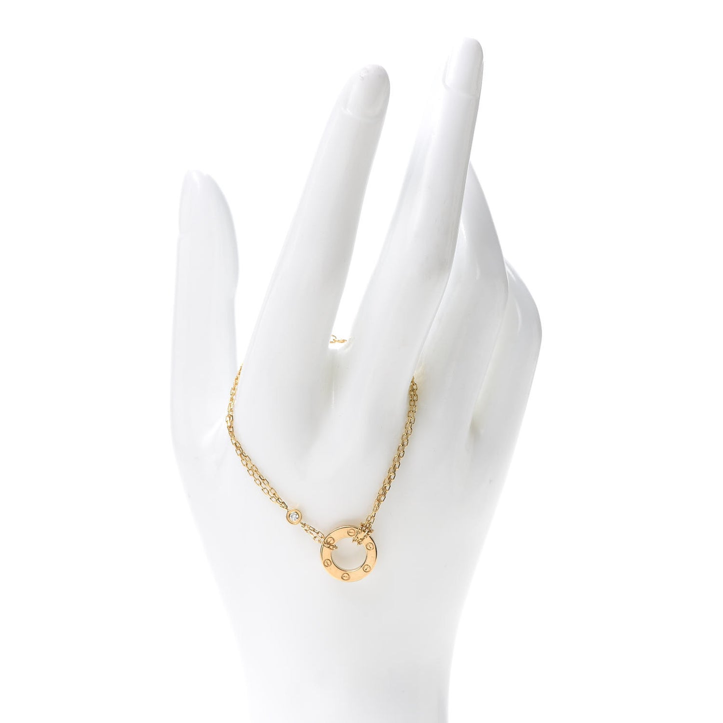 18K Yellow Gold Diamond LOVE Bracelet