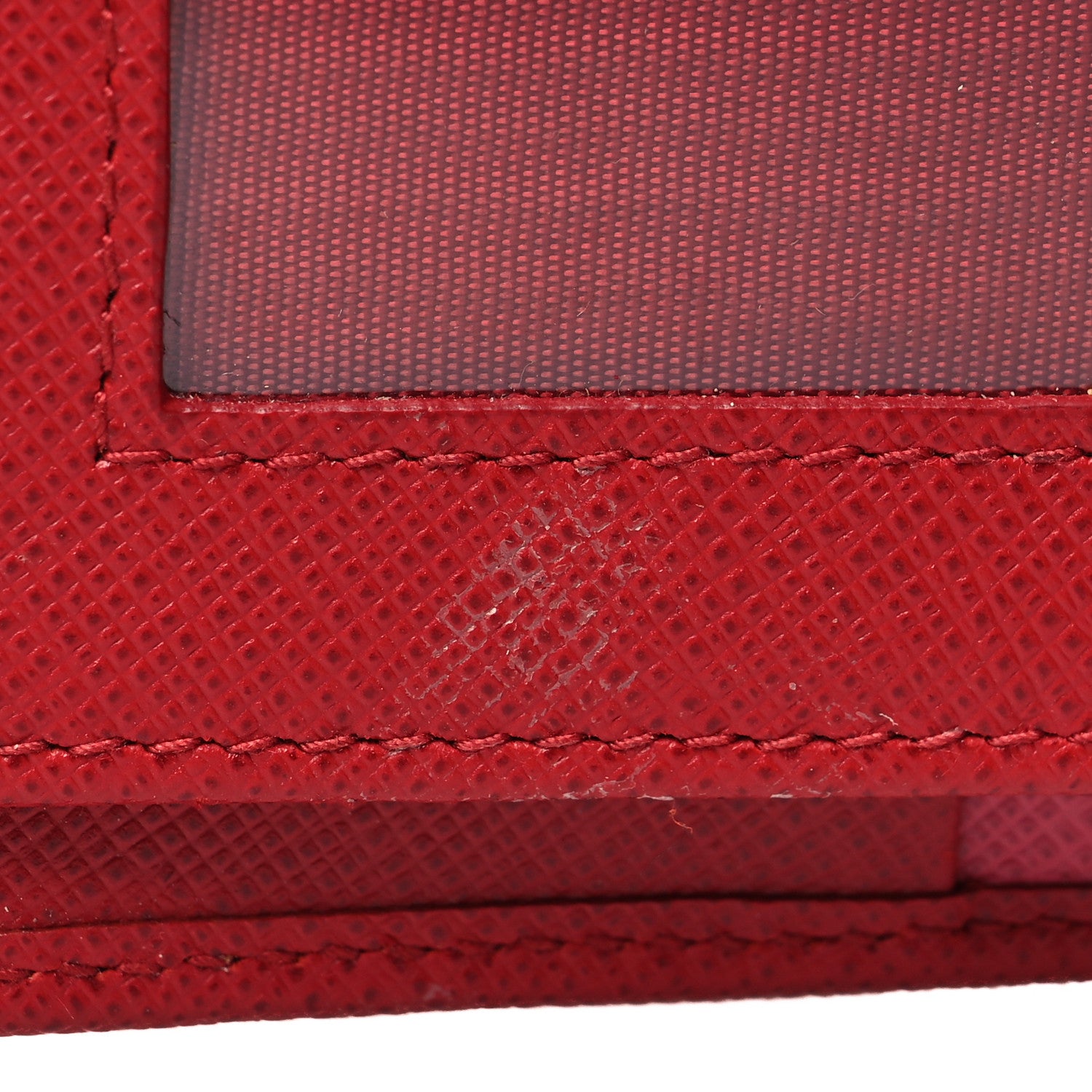 Prada Saffiano Zip Top Compact Wallet Fuoco 10 of 14