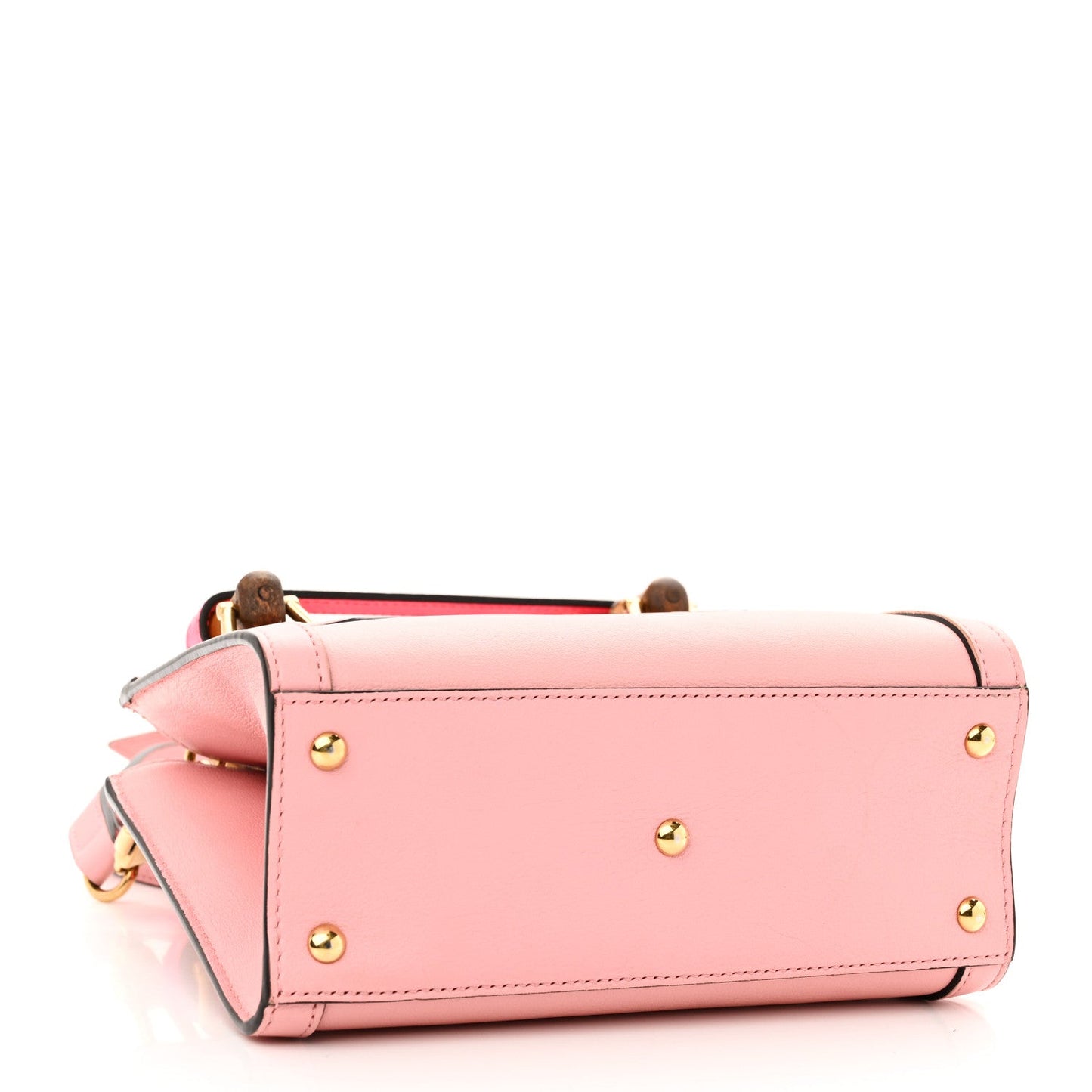 Wonka Grain Calfskin Mini Diana Tote Bag Wild Rose Fuxia Fluo