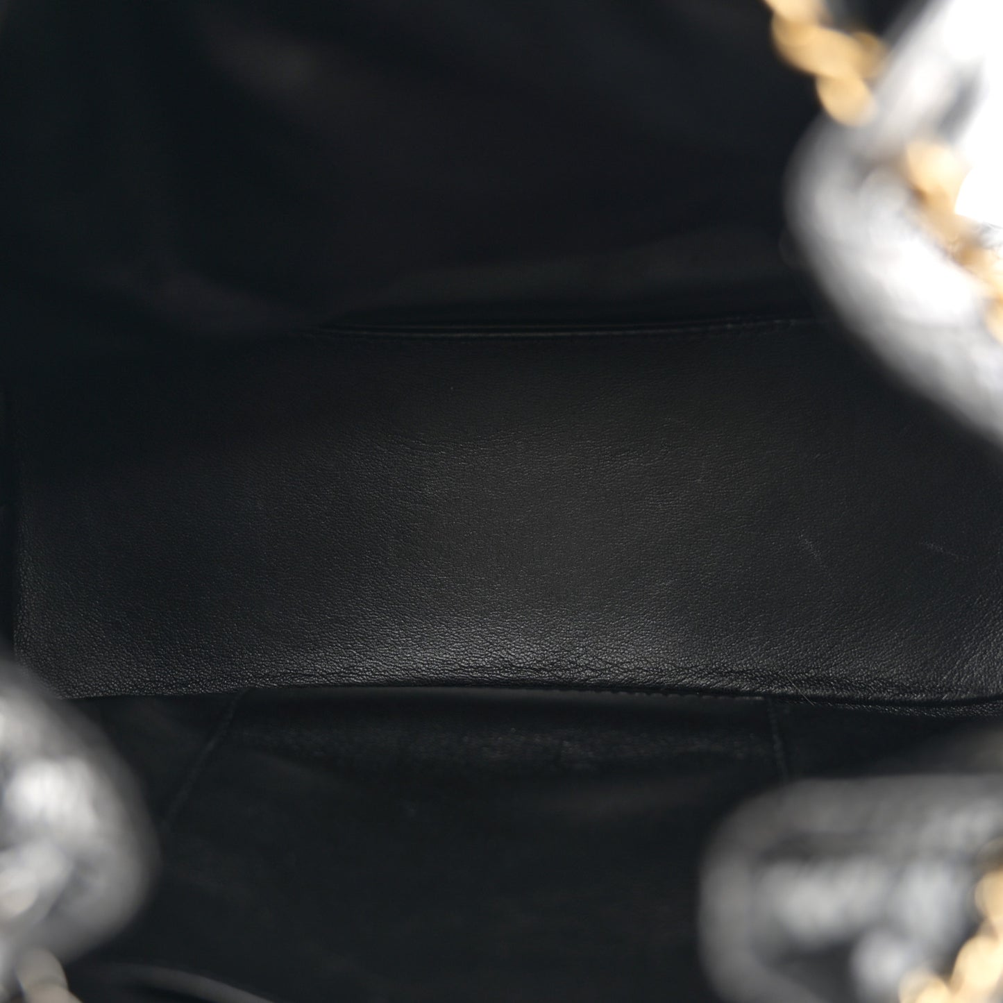 Snakeskin Small Gabrielle Backpack Black