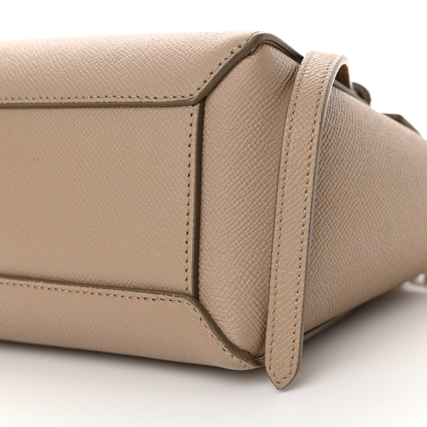 Grained Calfskin Nano Belt Bag Light Taupe