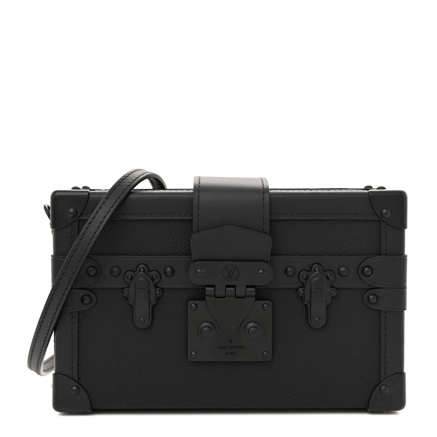 Louis Vuitton Calfskin Petite Malle Black 1 of 10