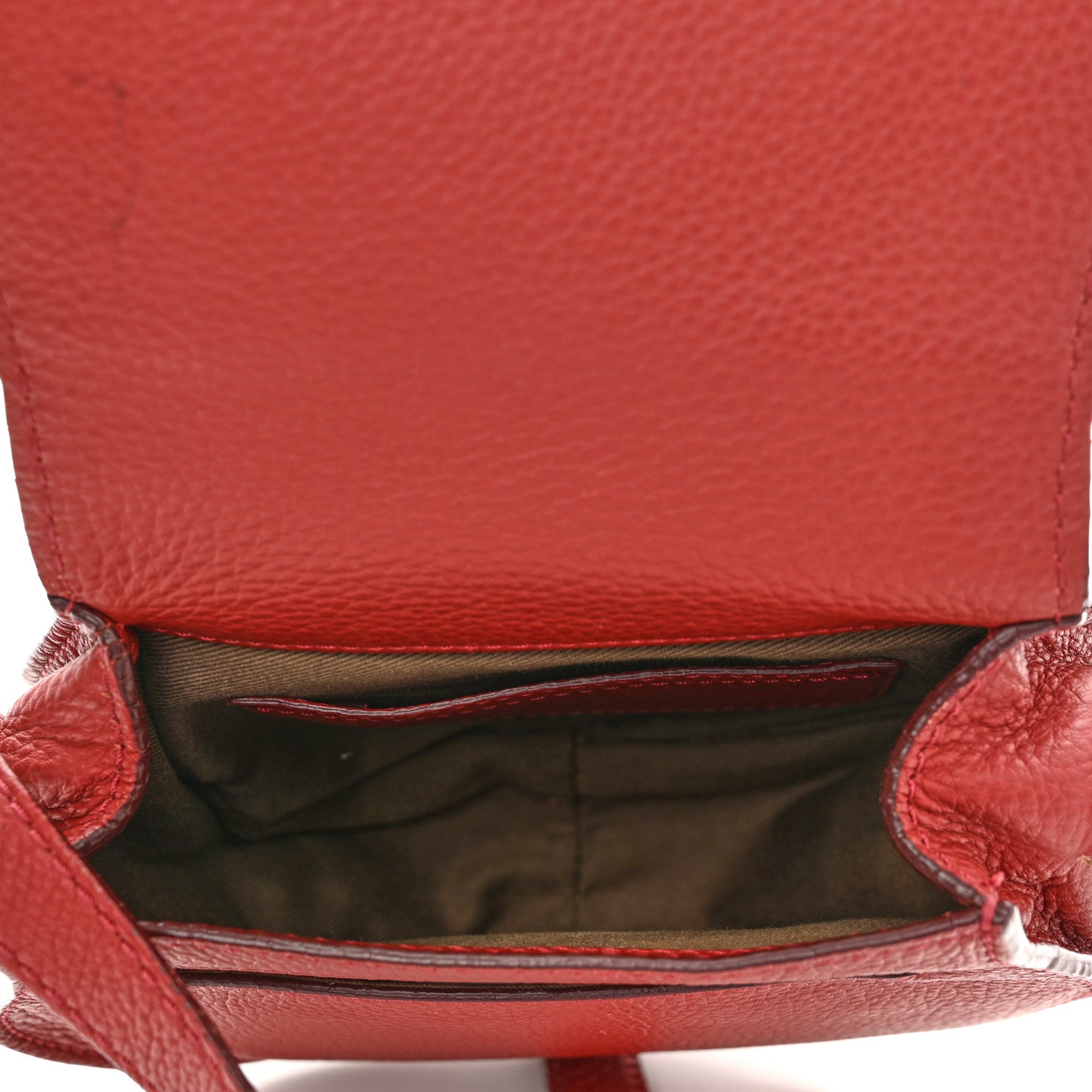 Chloe Grained Calfskin Small Marcie Saddle Bag Sienna Red 4 of 15