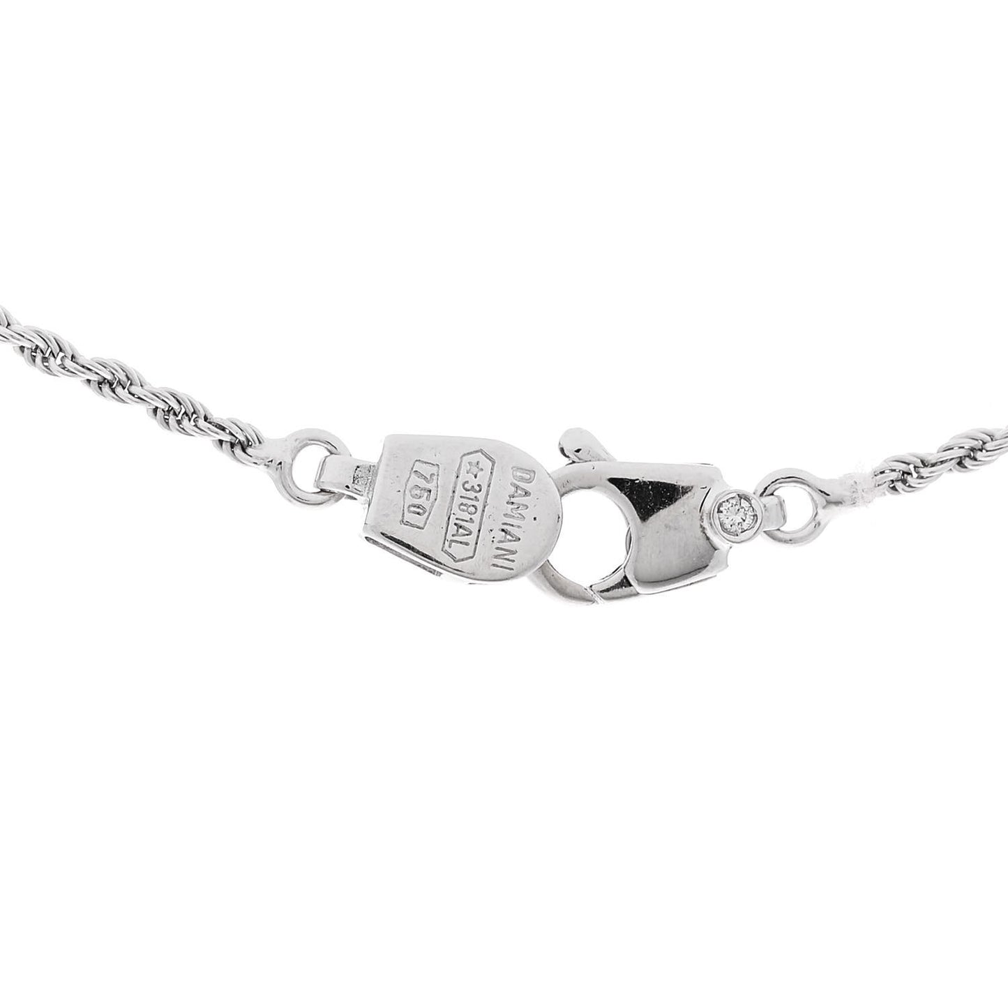 18K White Gold Yellow Diamond Freshwater Cultured Pearl Drop Cluster Pendant Necklace