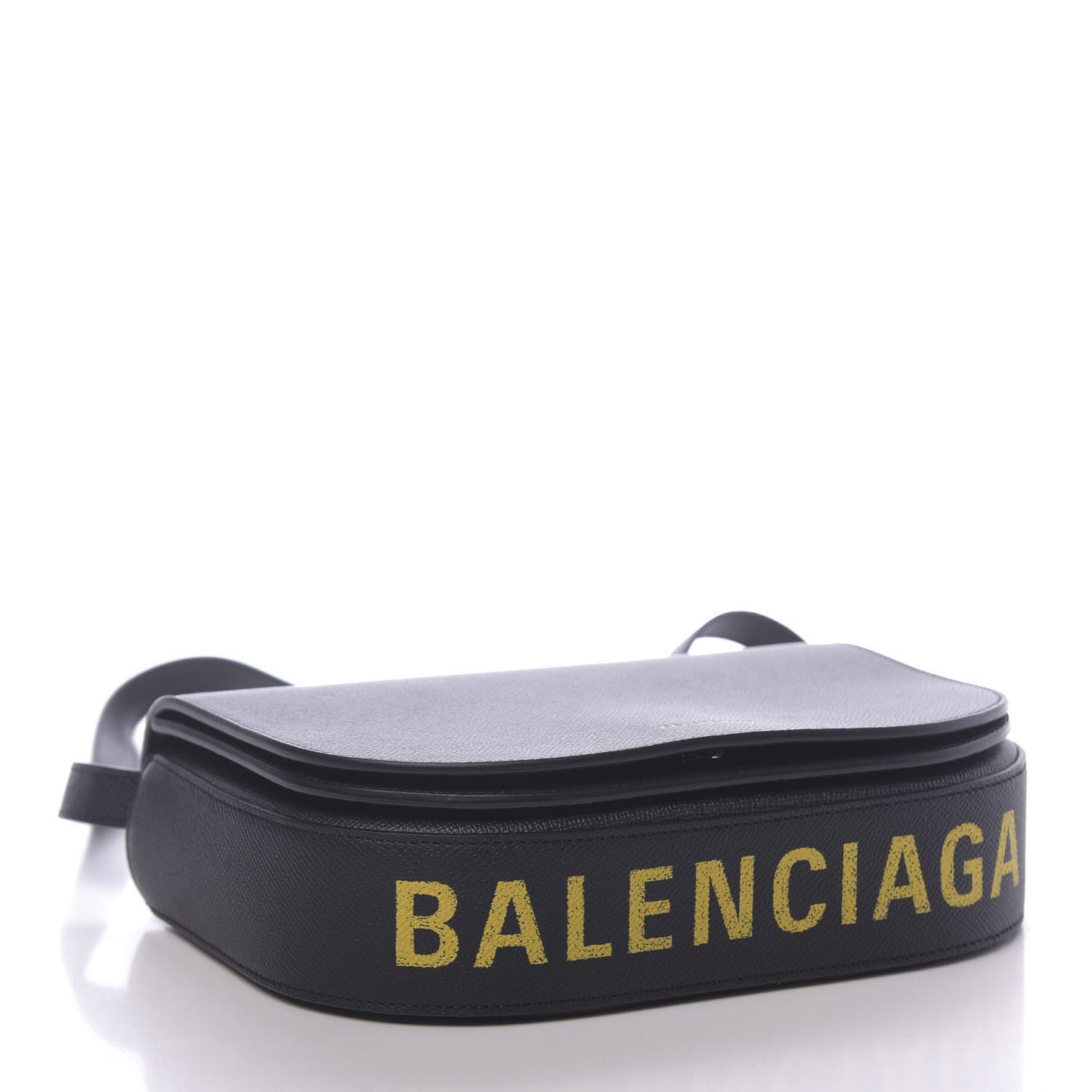 Signature Grained Calfskin Logo S Ville Day Bag Bleu Tempete Jaune