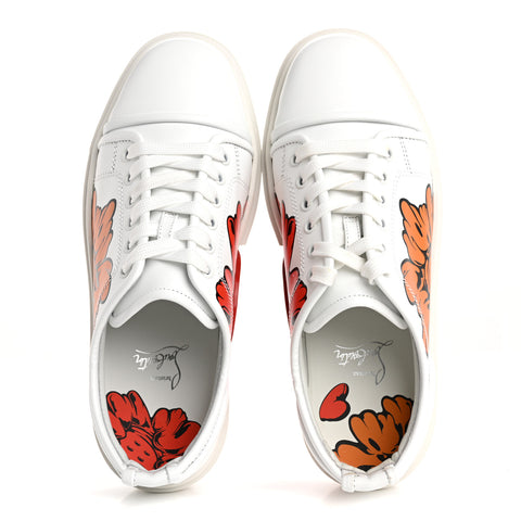 x Shun Sudo Adolon Junior Button Flower Low Top Mens Sneaker 40.5 White Multicolor