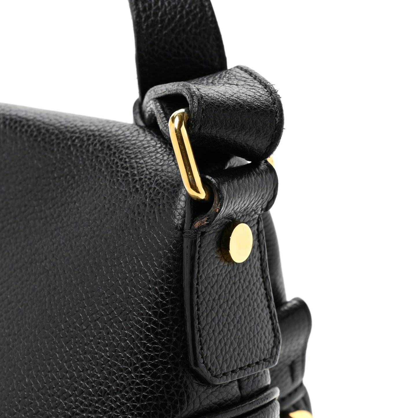 Grained Calfskin Medium Jennifer Crossbody Bag Black