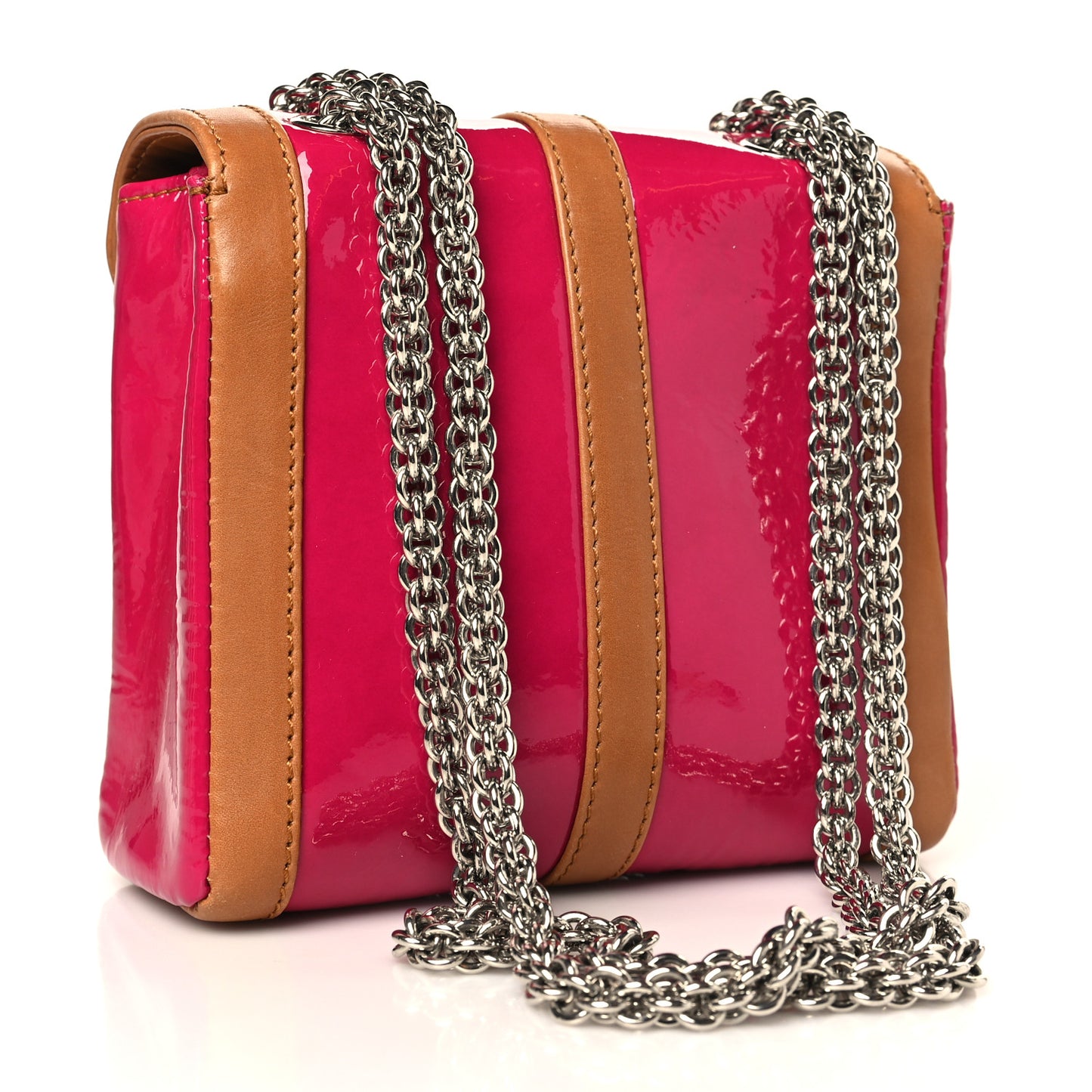 Patent Calfskin Sweety Charity Crossbody Bag Pink