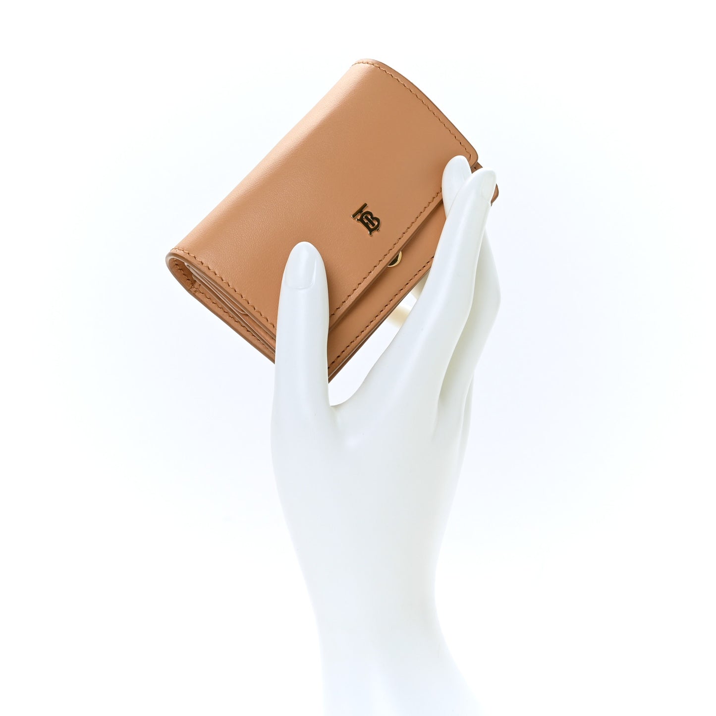 Calfskin Jessie Chain Card Case Warm Sand