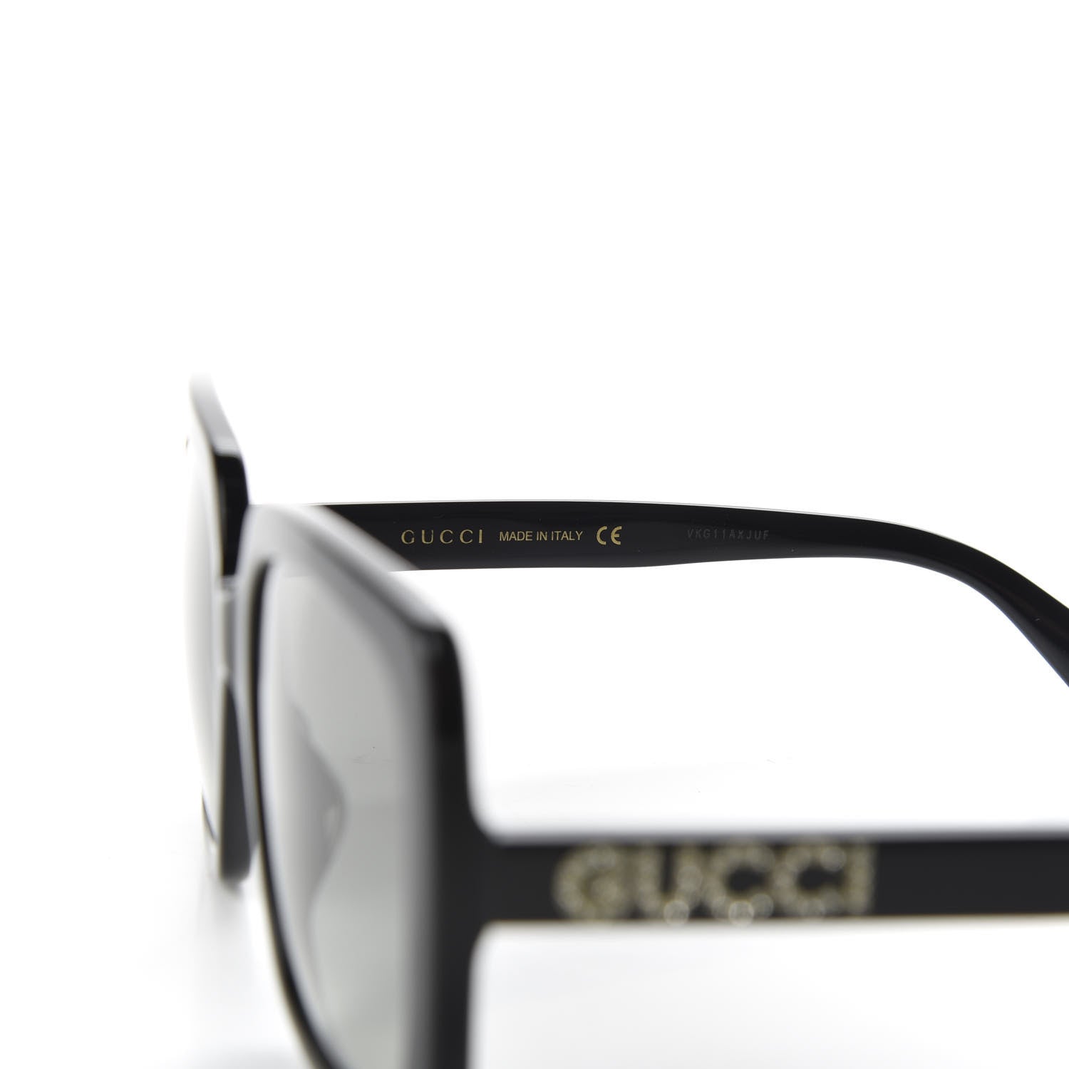 Gucci Crystal Square Frame GG Sunglasses GG0418S Black 5 of 8
