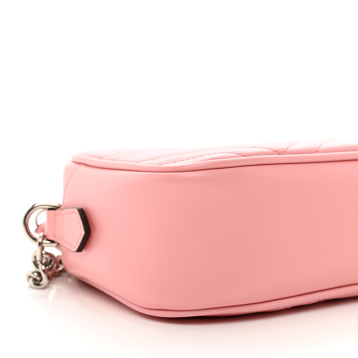 Calfskin Matelasse Small GG Marmont Chain Shoulder Bag Wild Rose
