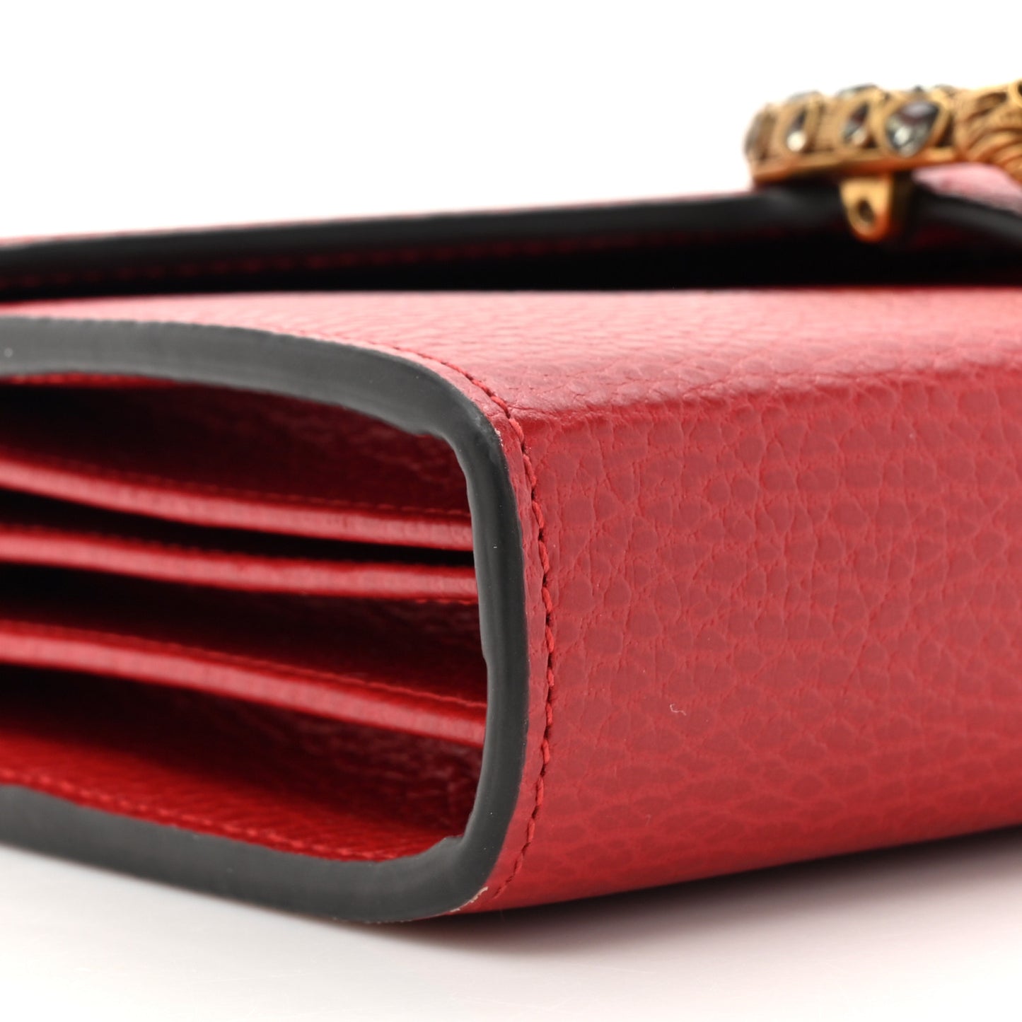 Calfskin Mini Dionysus Chain Wallet Hibiscus Red