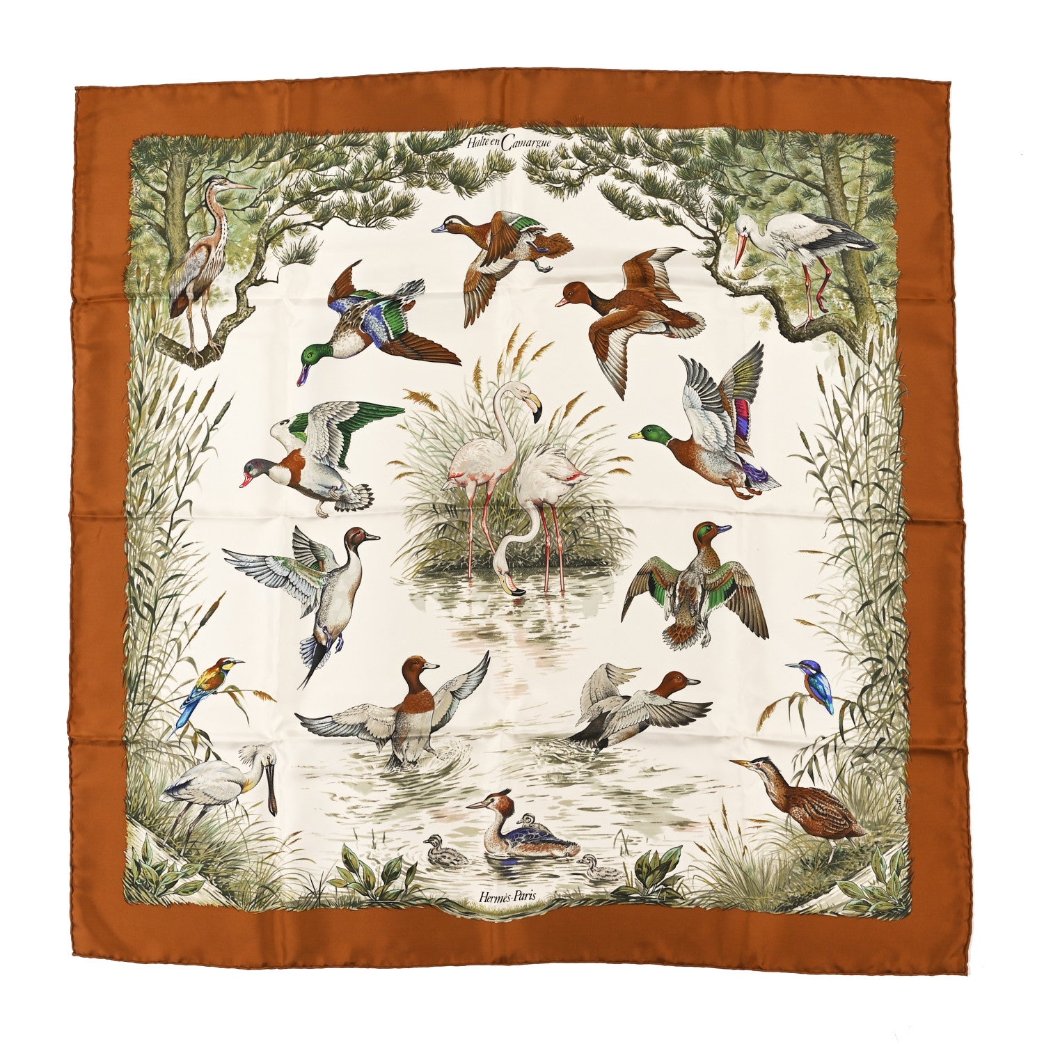 Hermès Halte en Camargue シルクスカーフ Hermes Silk Halte En Camargue Scarf 90 1777771 – FASHIONPHILE