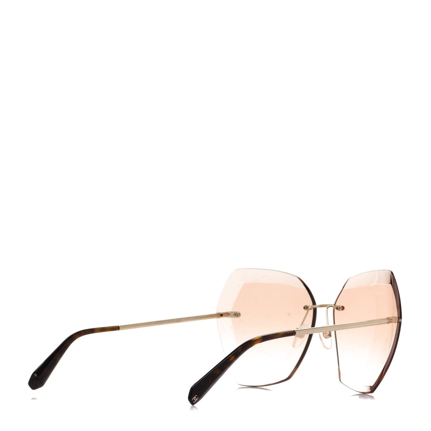 Cat Eye Sunglasses 71180 Gold Brown