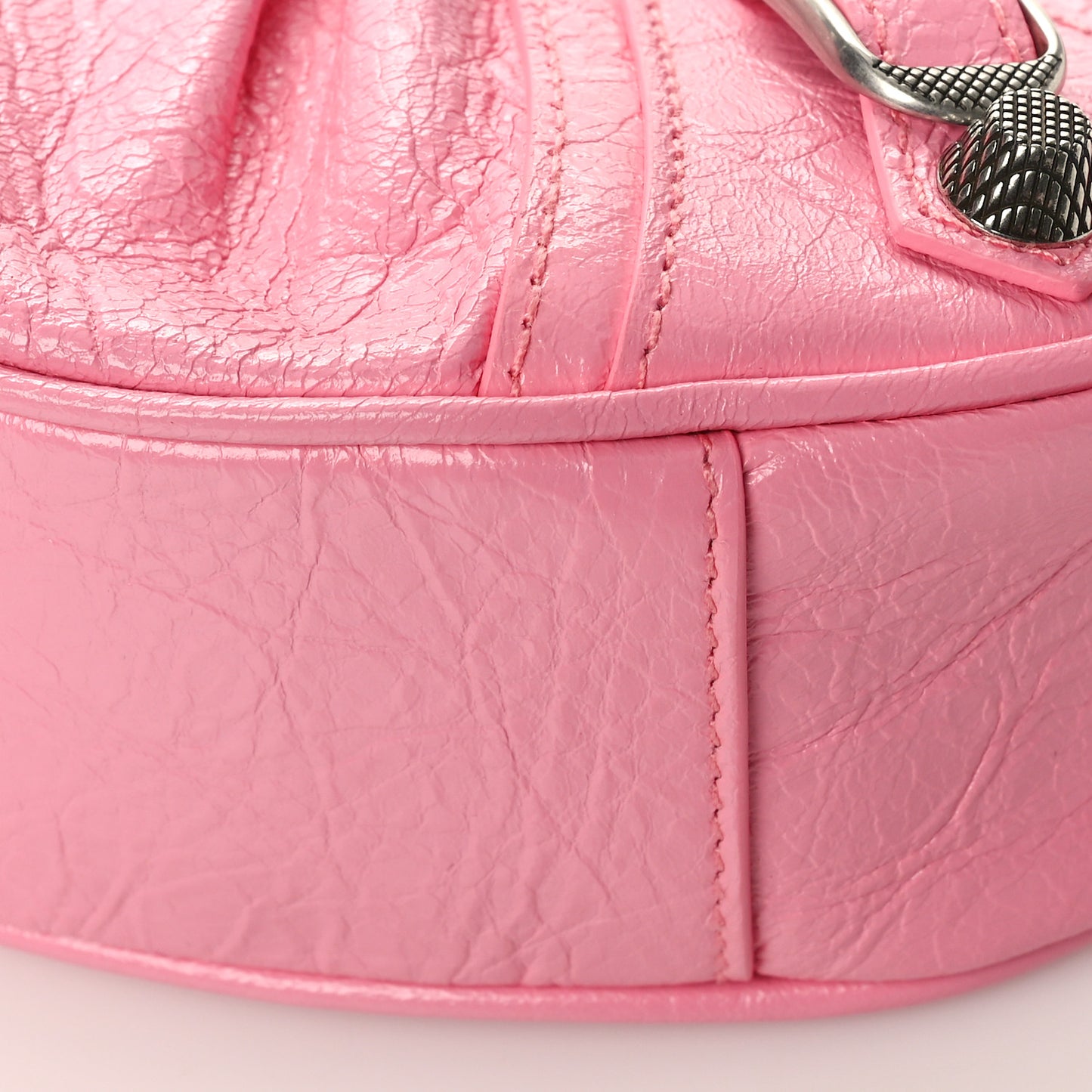 Agneau Arena Le Cagole Chain Shoulder Bag XS Sweet Pink