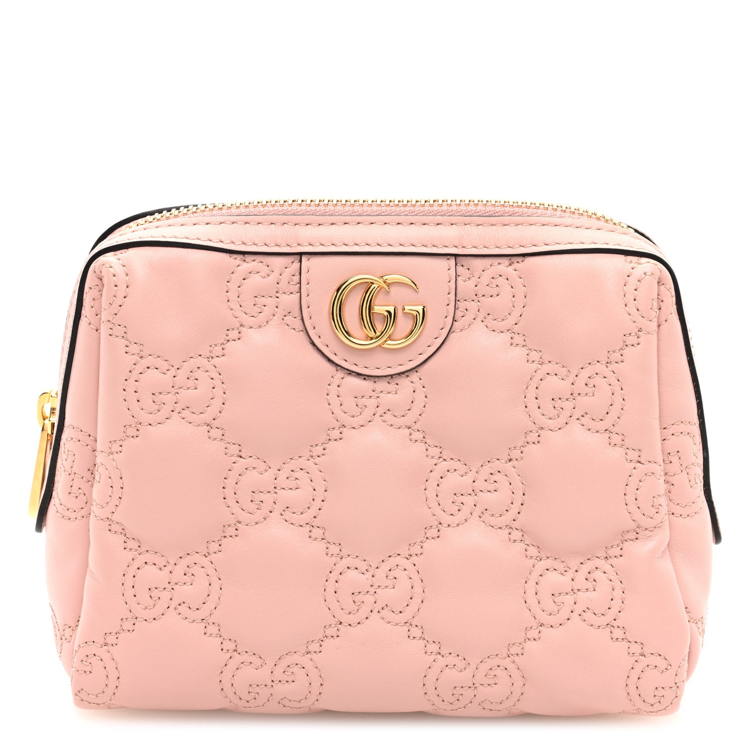 Gucci Calfskin GG Matelasse Beauty Case Perfect Pink 1 of 7
