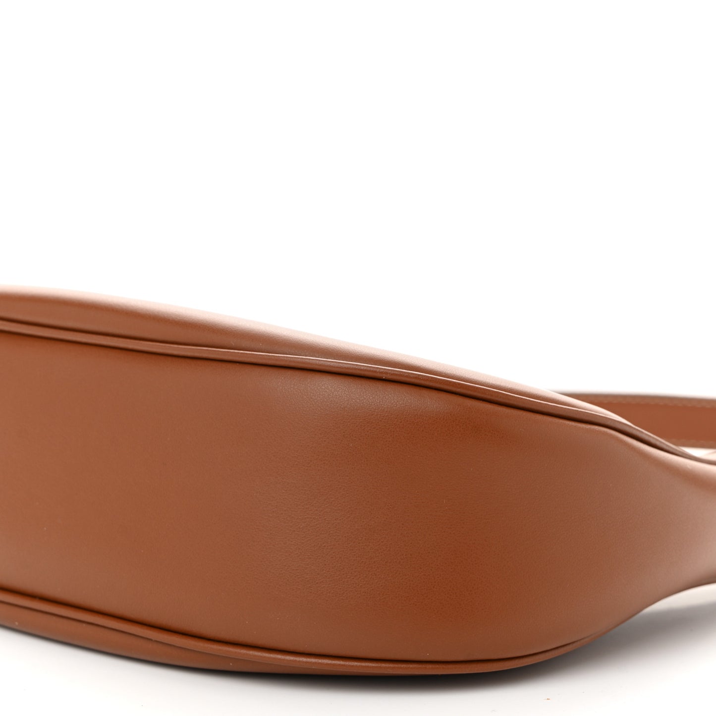 Smooth Calfskin Medium Strap Ava Triomphe Shoulder Bag Tan