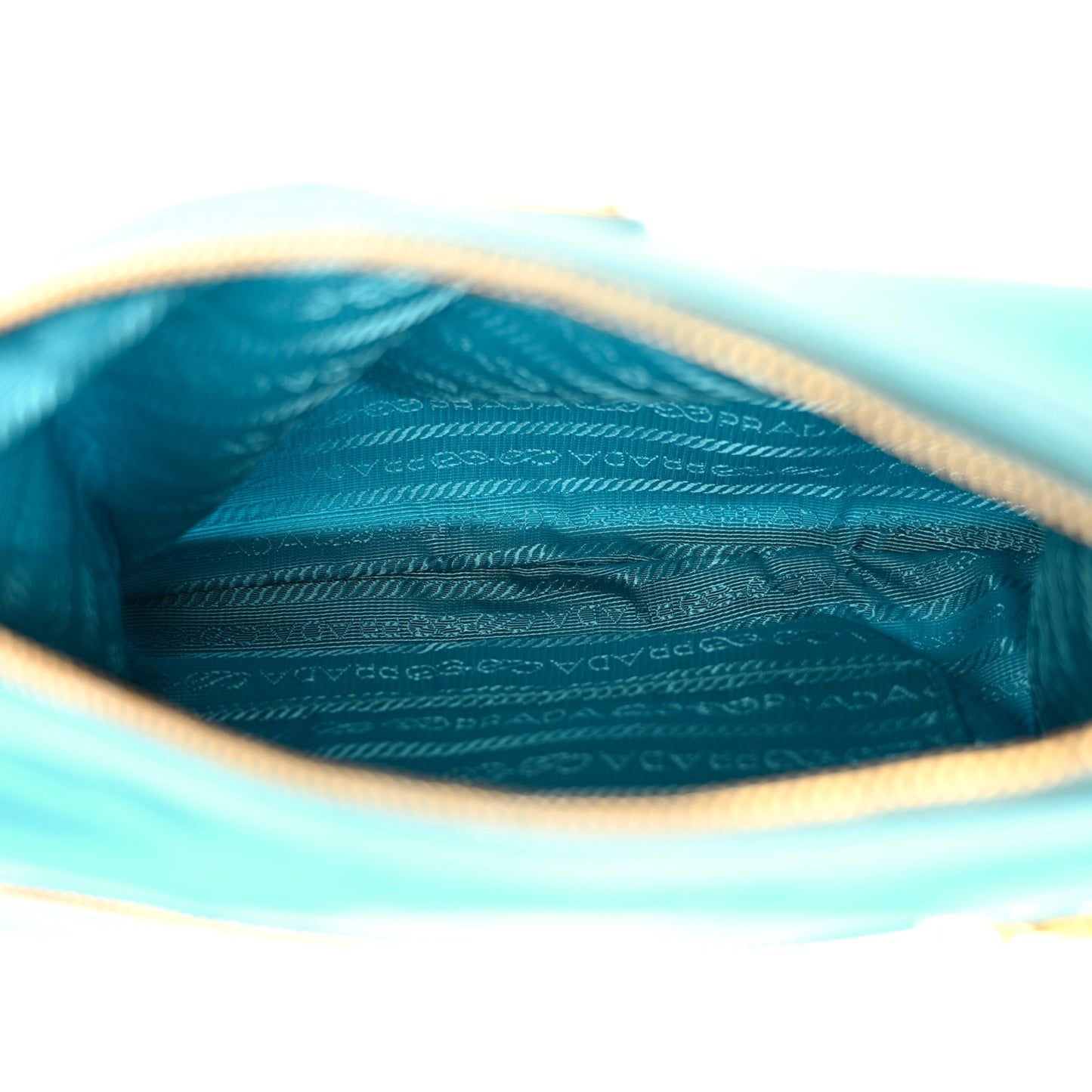 Tessuto Nylon Saffiano Small Crossbody Bag Turchese