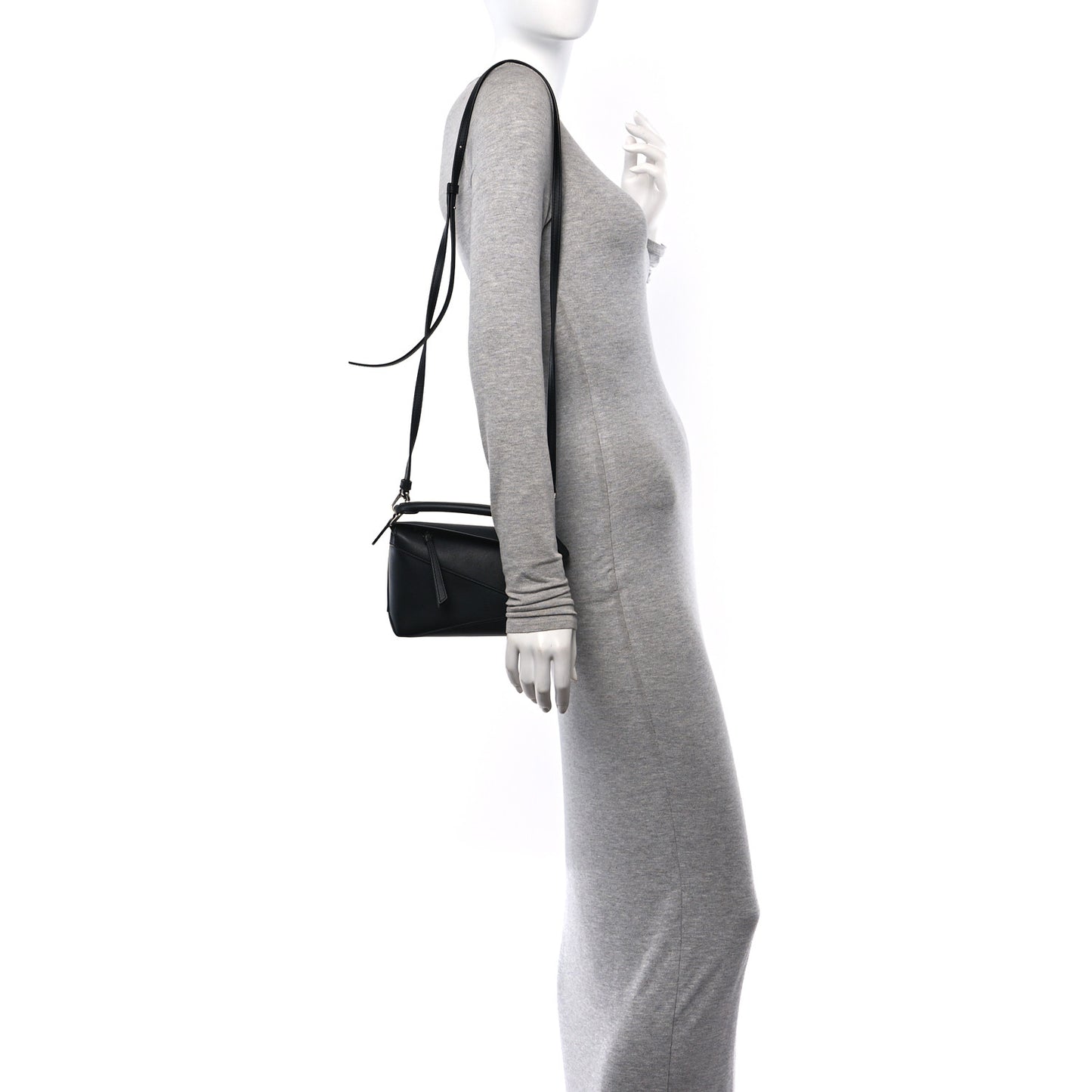 Calfskin Mini Puzzle Edge Bag Black